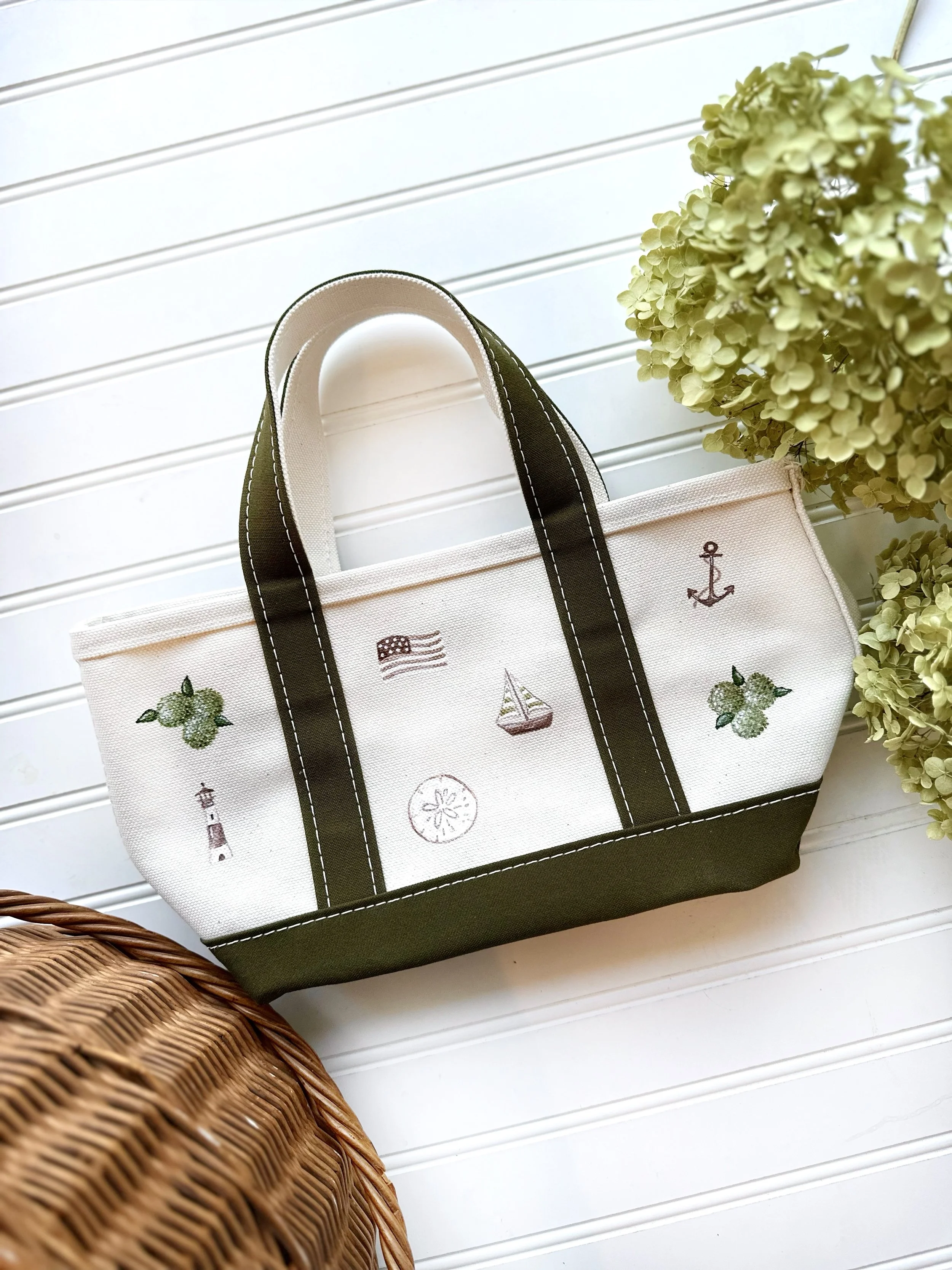 Neutral Coastal Icon Mini Tote