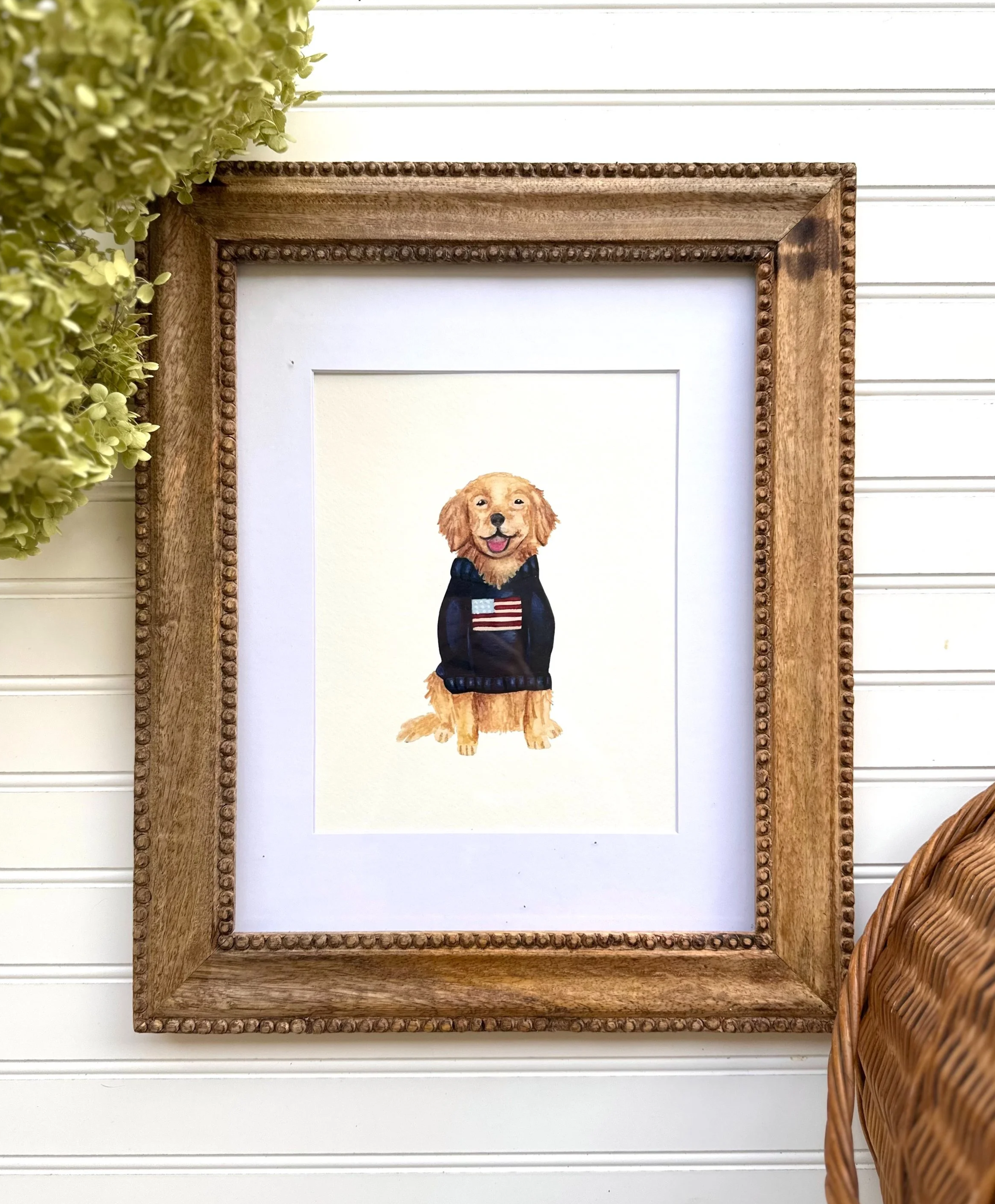 “All American Golden Retriever” Print
