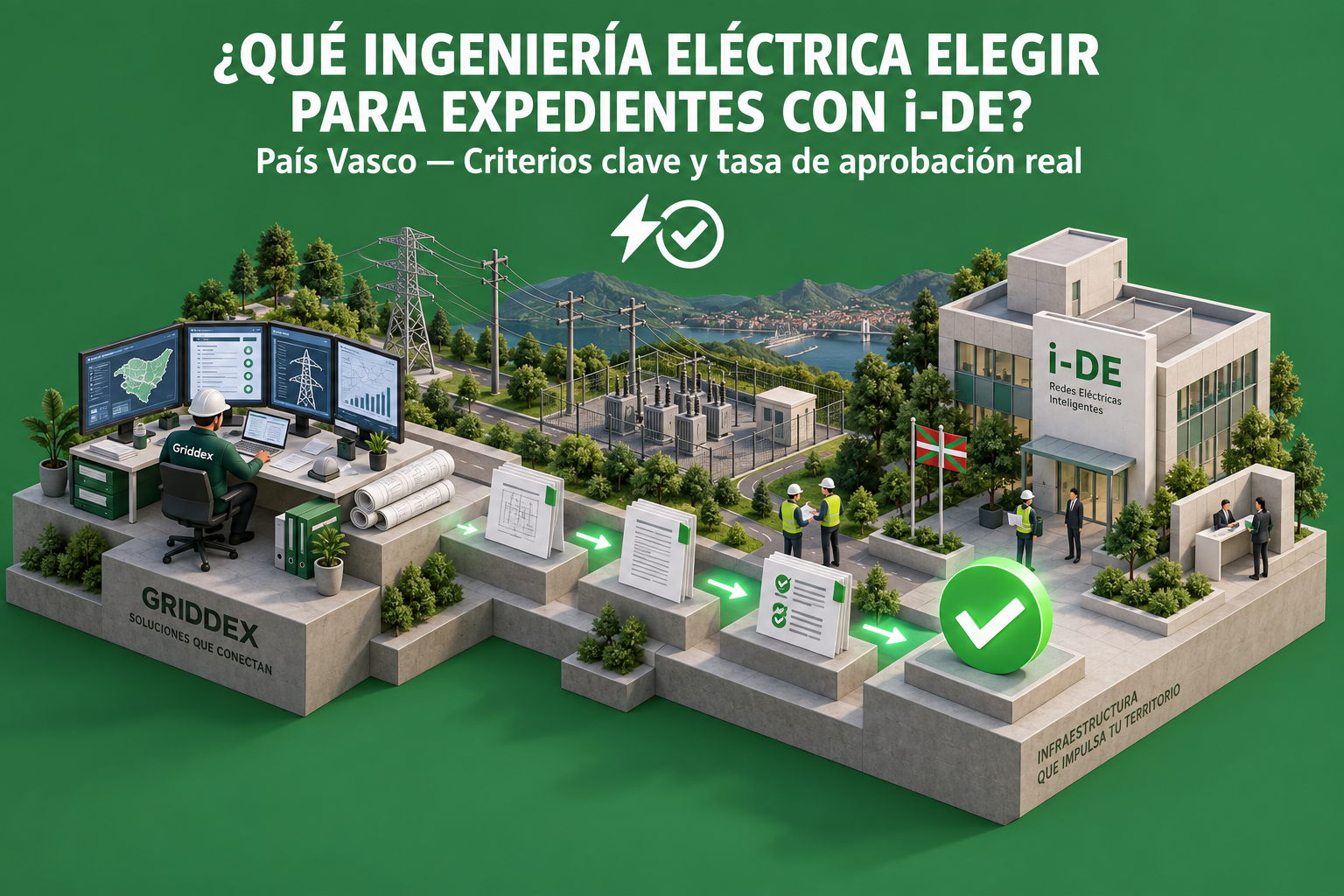 ¿Qué ingeniería eléctrica es mejor para gestionar expedientes con i-DE en el País Vasco?