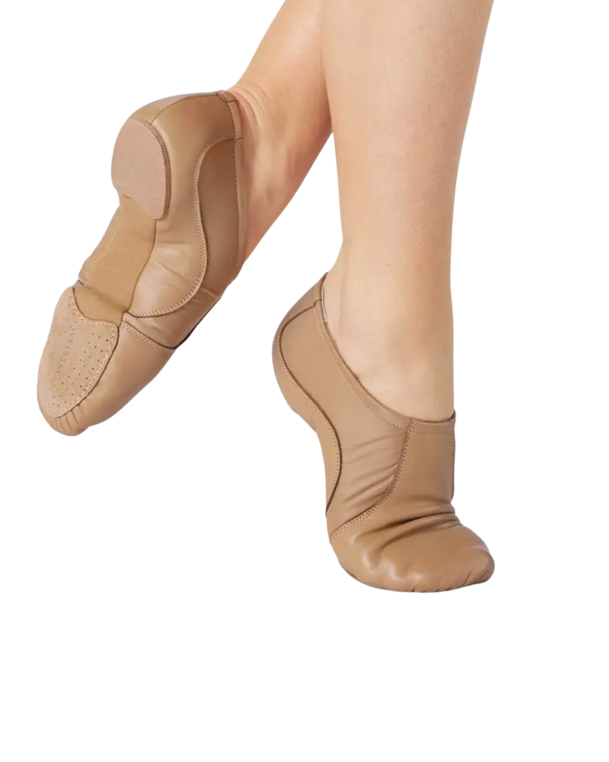 Adult Slip-On Jazz Shoes (Caramel)