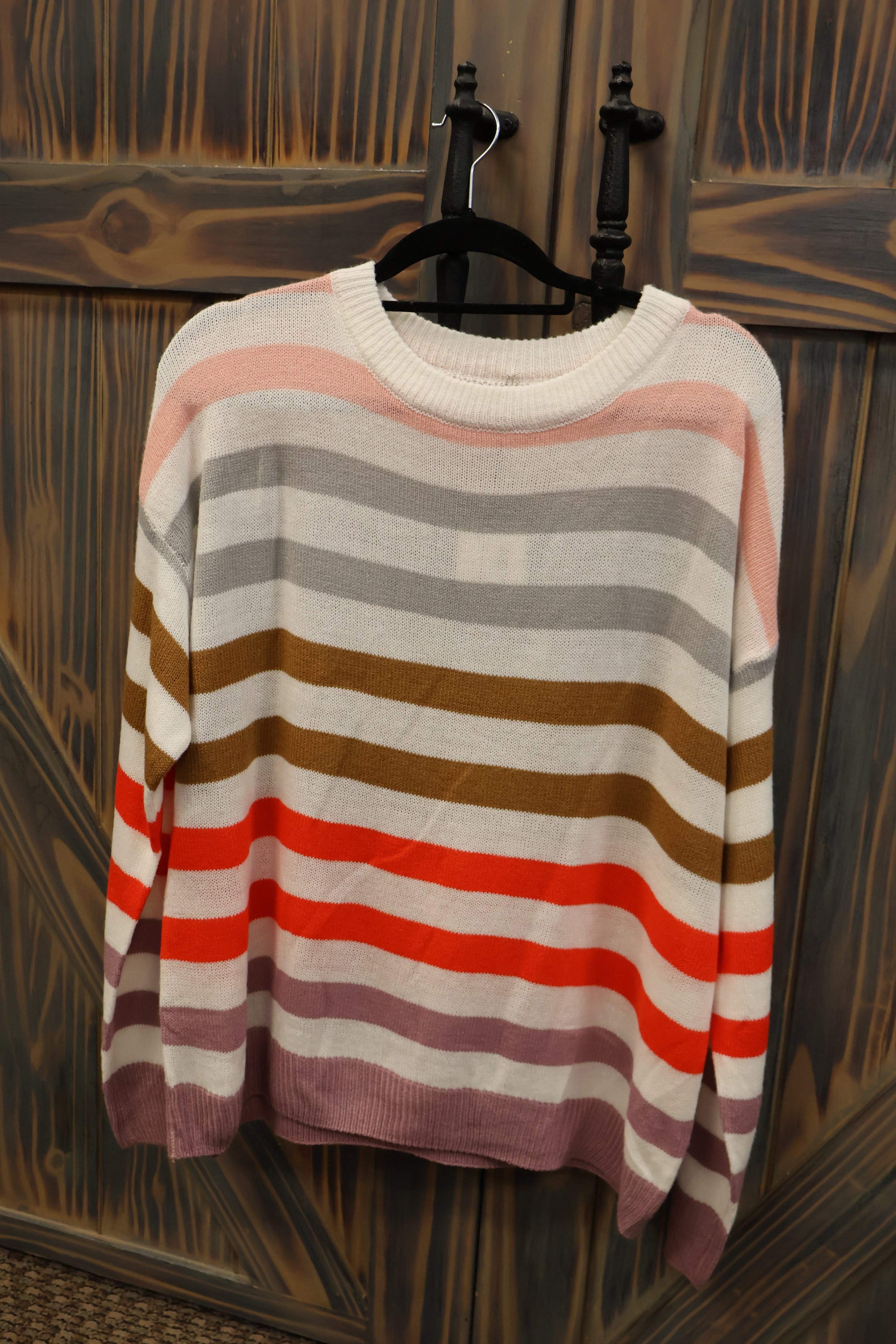 Cozy Stripe Knit Sweater
