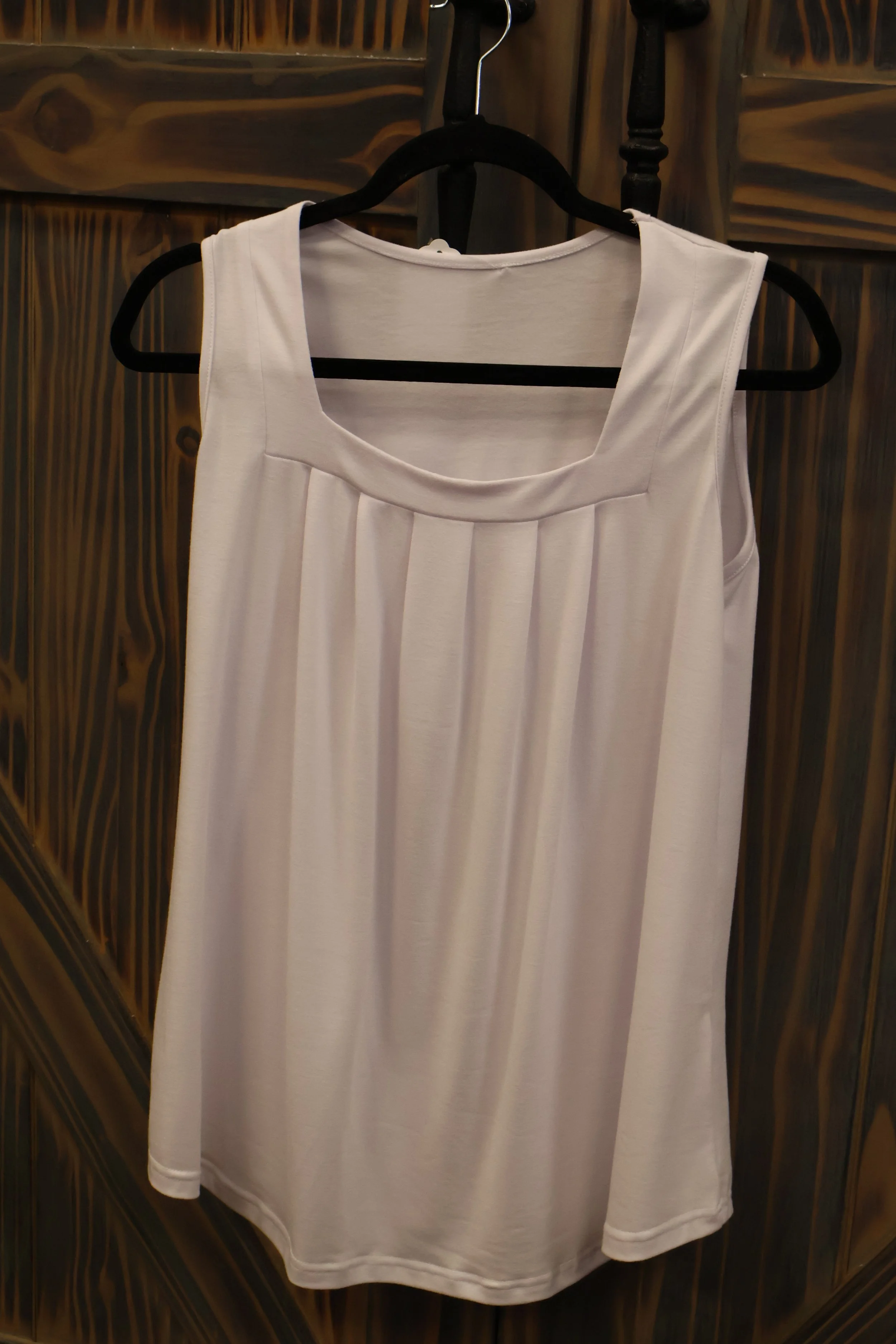 White Pleated Tank