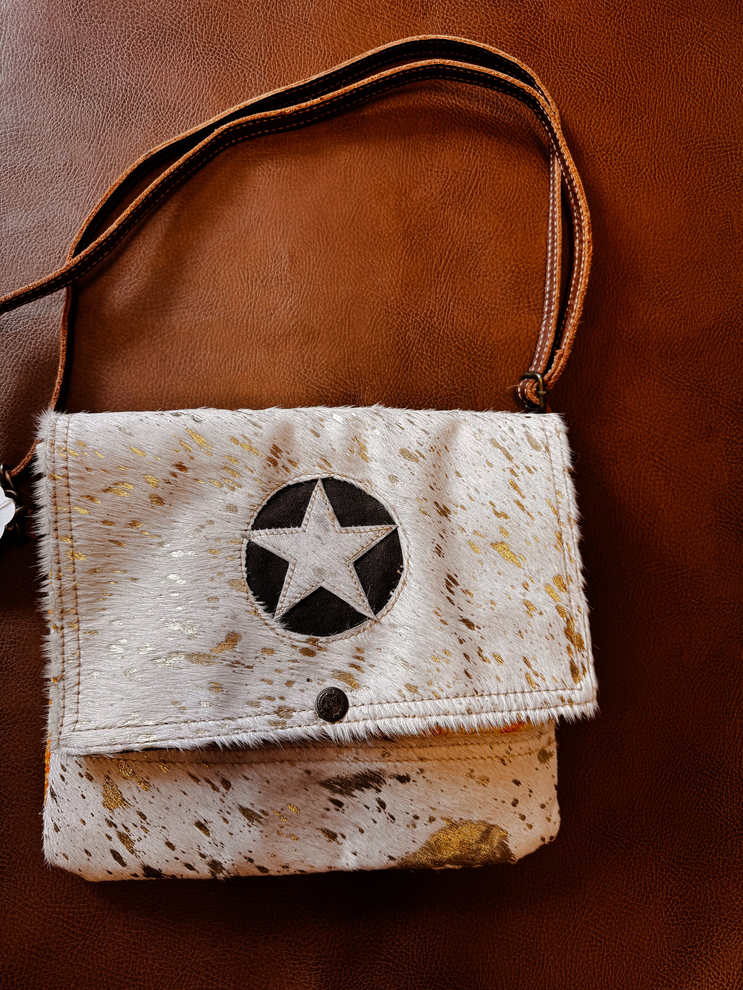 Myra Cowhide & Aztec Crossbody