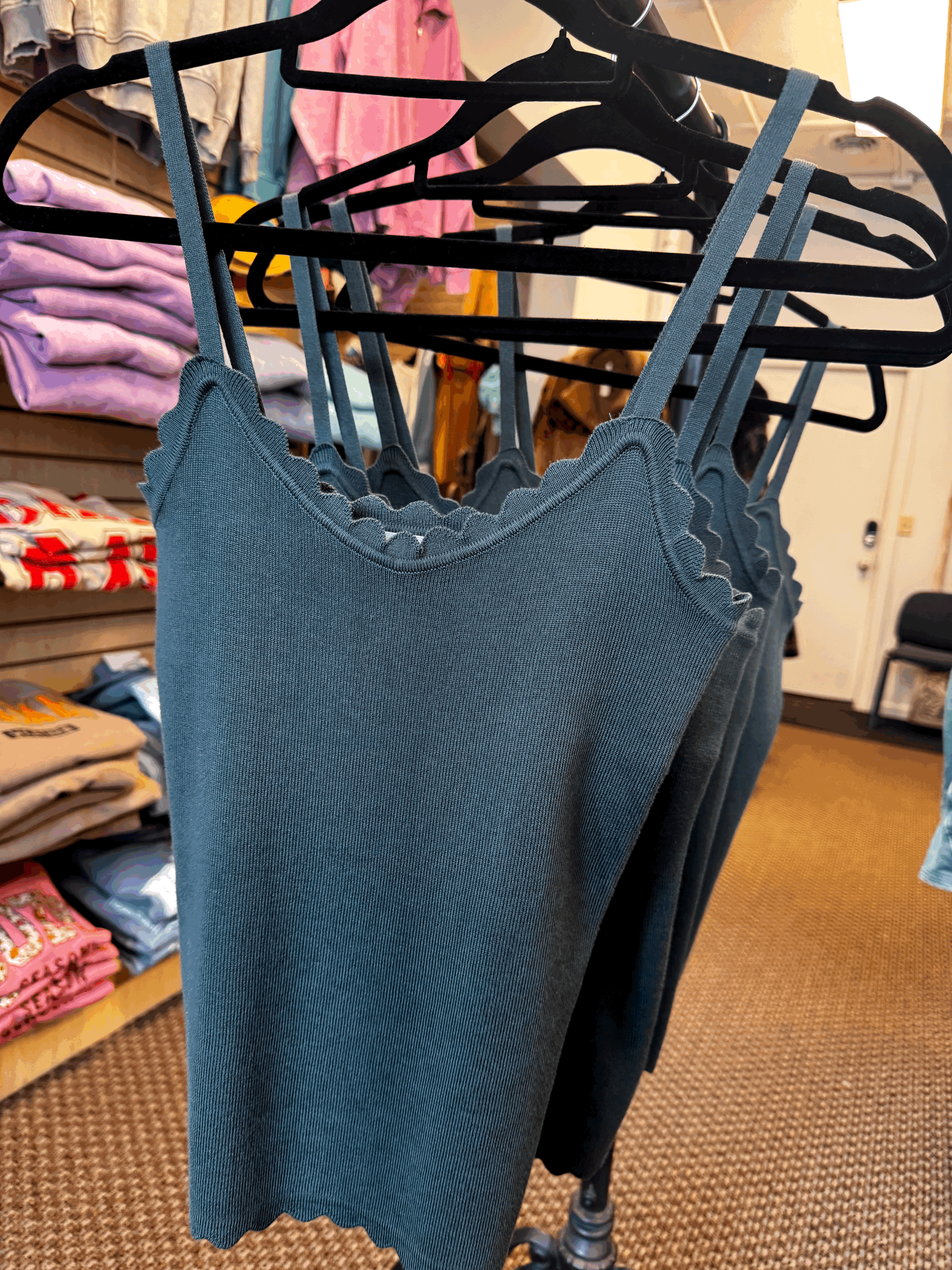 Scalloped Cami - Dark Turquoise