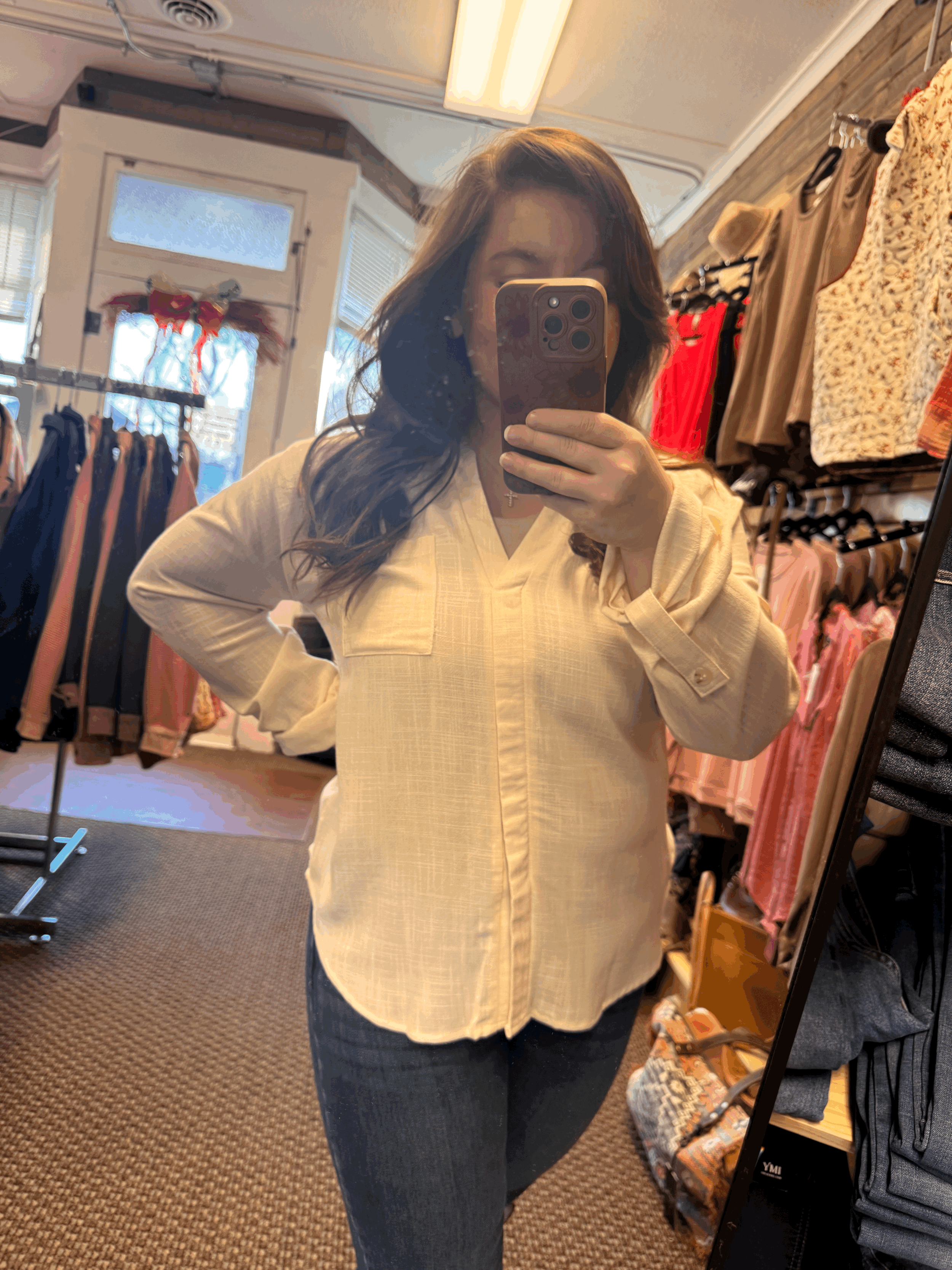 Off White Lightweight Blouse