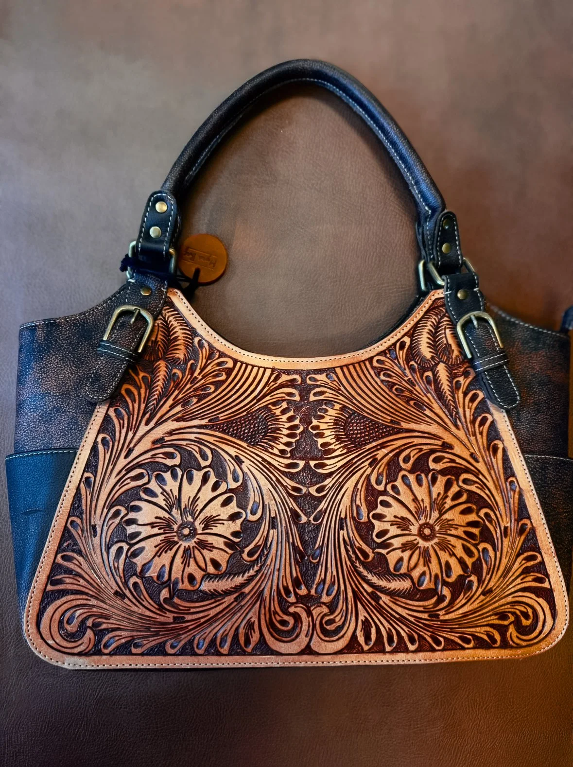 Tooled Leather Myra Bag