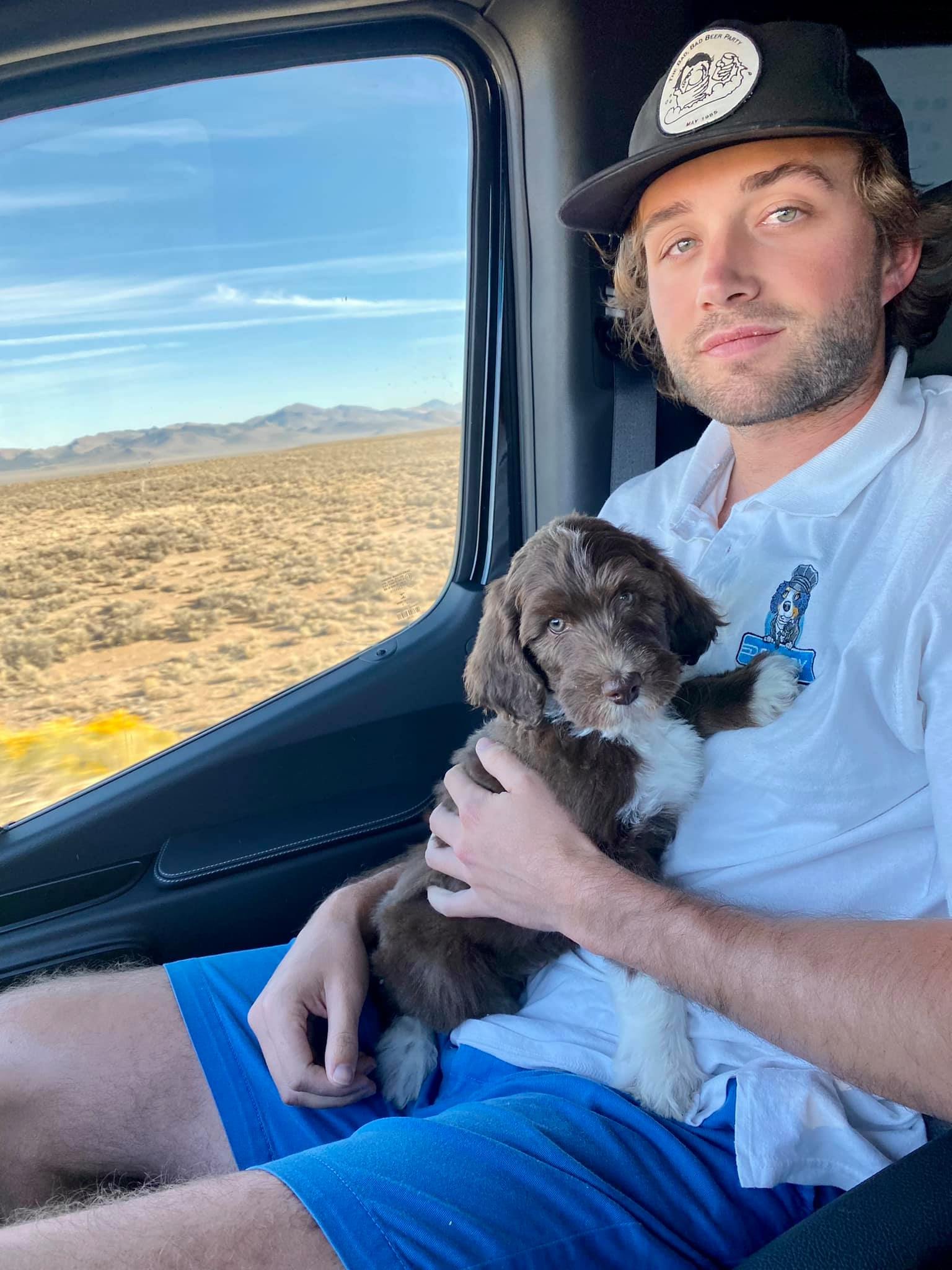 Dylan transporting Marshall.