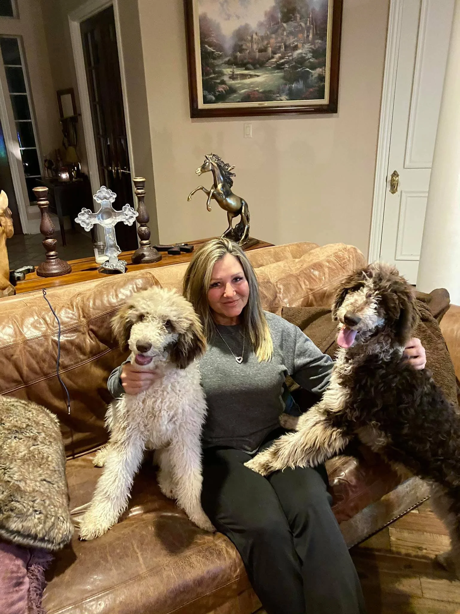 Darla with Bailee and Toffee.