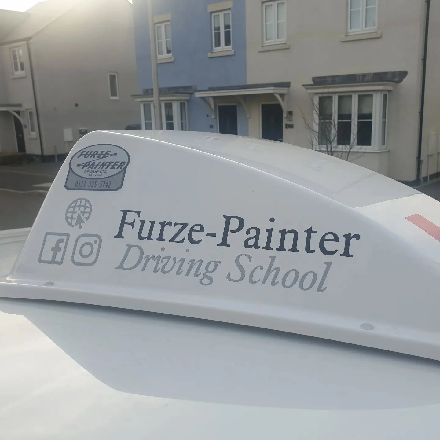 The New Logo is on the roof box #teamfurzepainter #furzepainterdrivingschool #stickerapp
