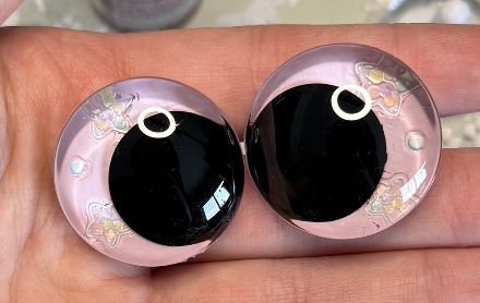 30mm Starburst Resin Eyes (black)