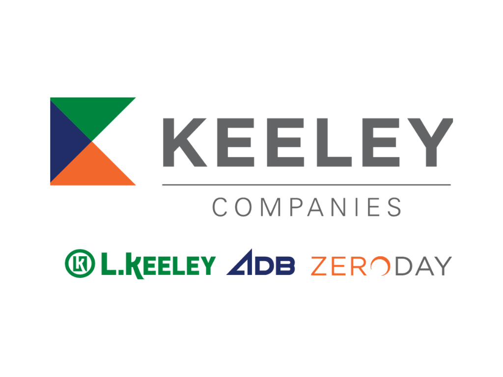 Logo for Keeley Companies with sub-brands L. Keeley, ADB, ZeroDay.