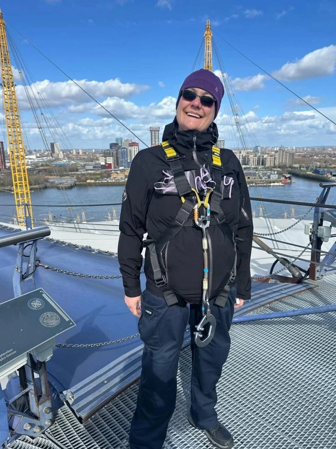Flo climbs the O2 for Hearing Dogs!