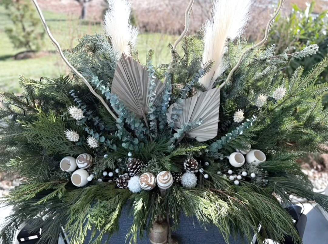 Porch + Palette Large Winter Whites Planter