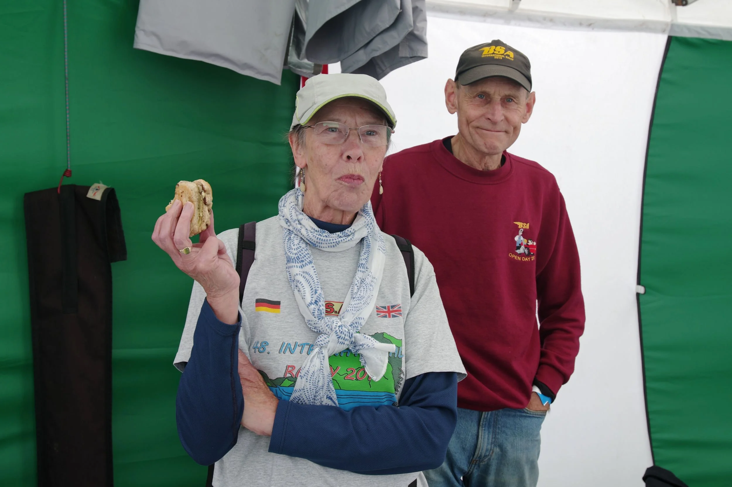 Committee members of the BSA Owners Club in their marquee. 