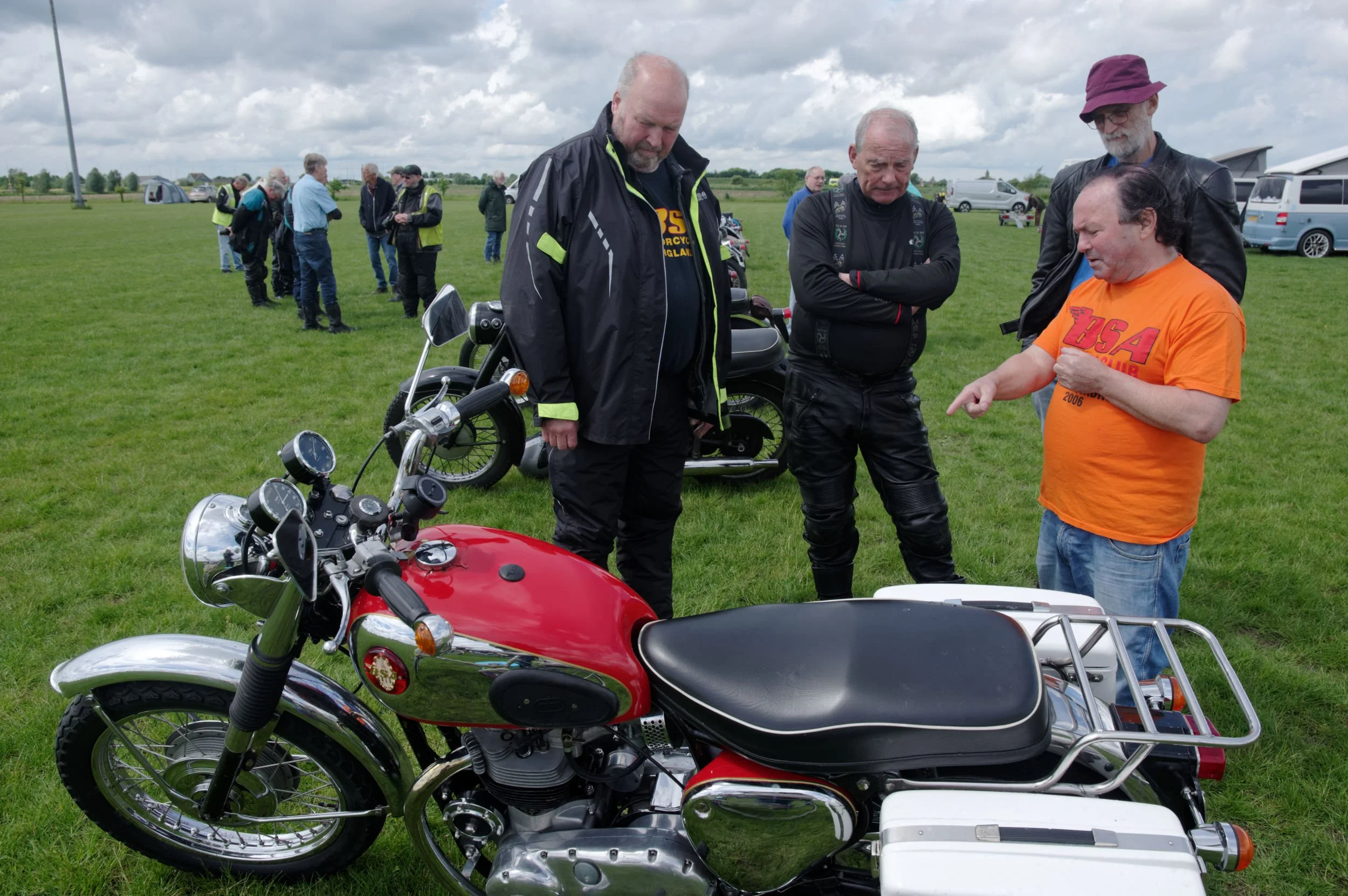 BSA A10 classic motorcycle at the BSAOC owners club Open Day.