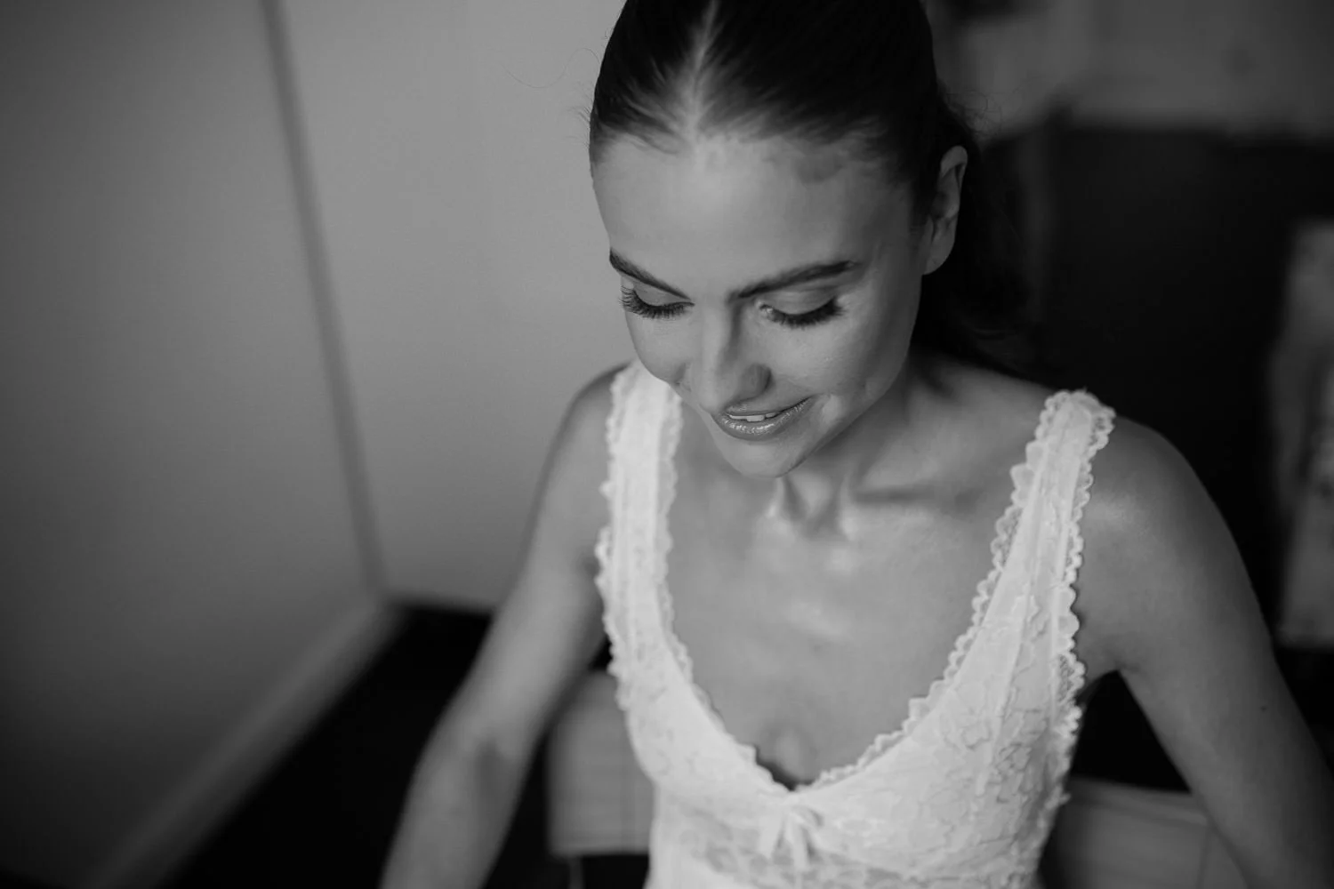 Portrait Braut, Schwarzweiß Foto