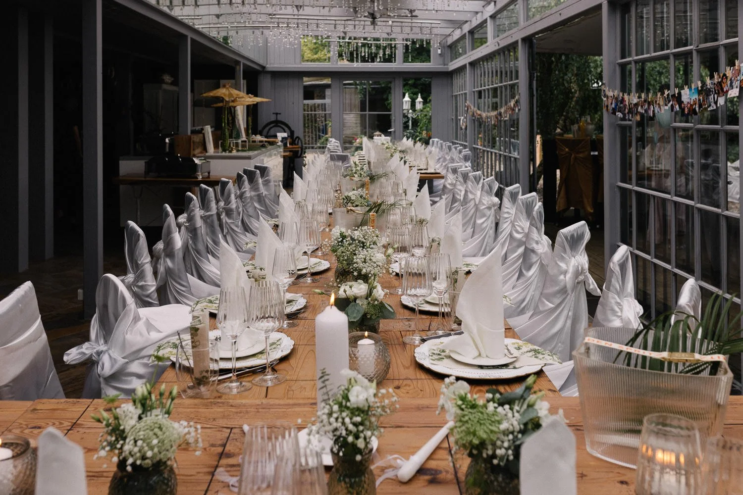 Tischdeko Hochzeit, Seebad Caputh