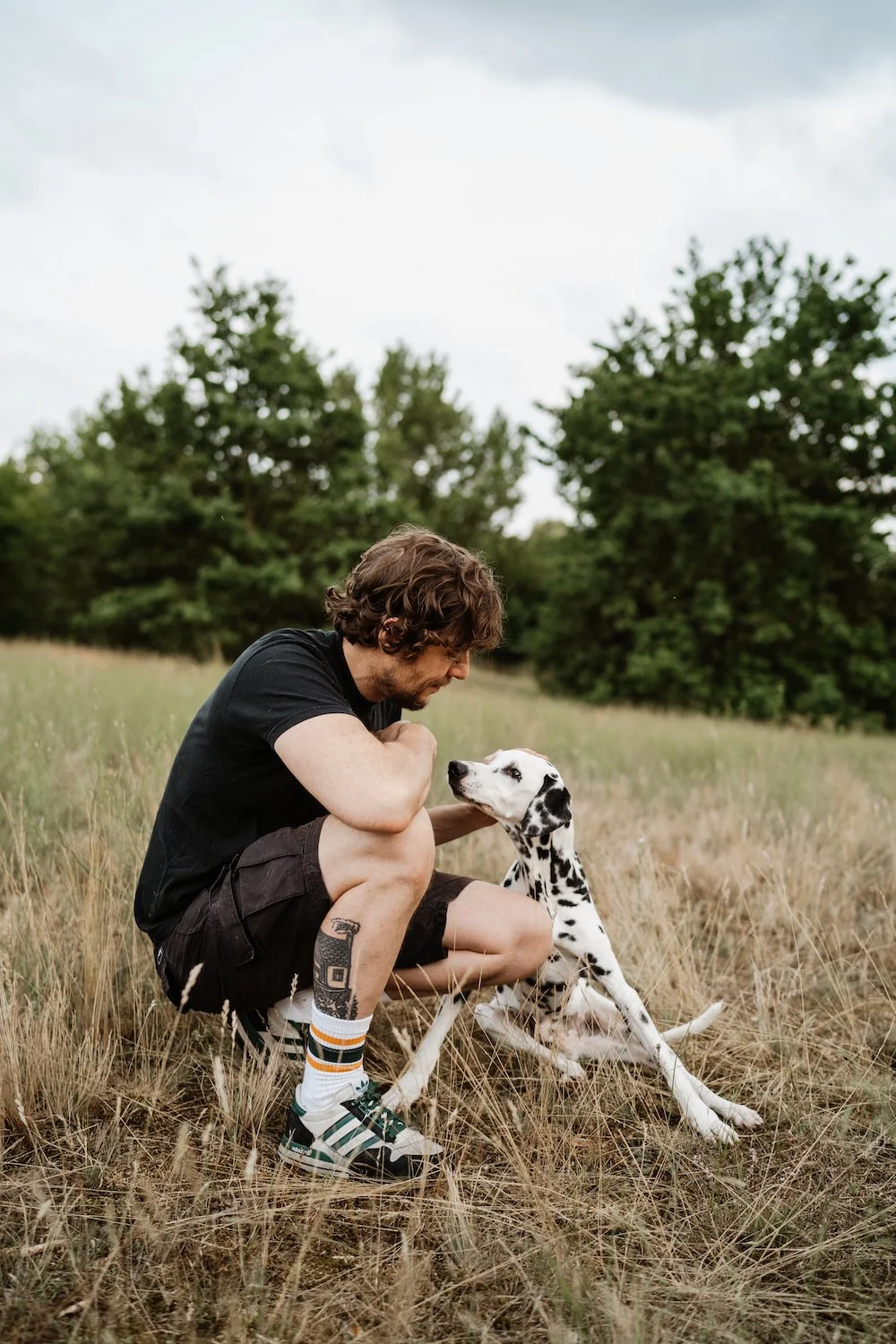 Fotograf Potsdam mit Dalmatiner auf Wiese
