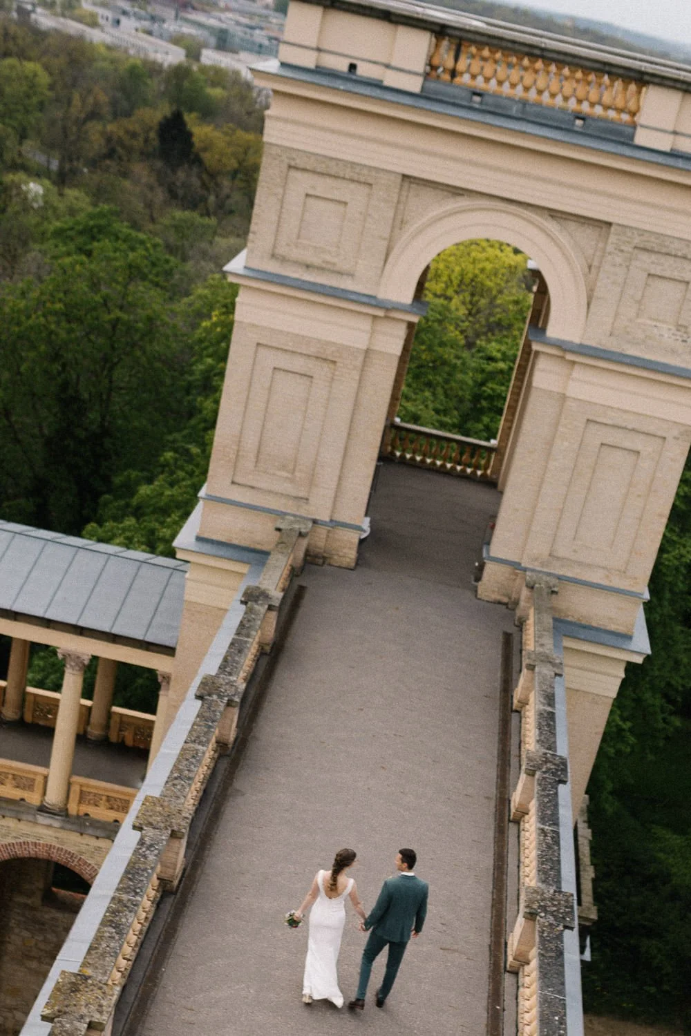 Brautpaar Belvedere Pfingstberg Potsdam, Blick vom Turm