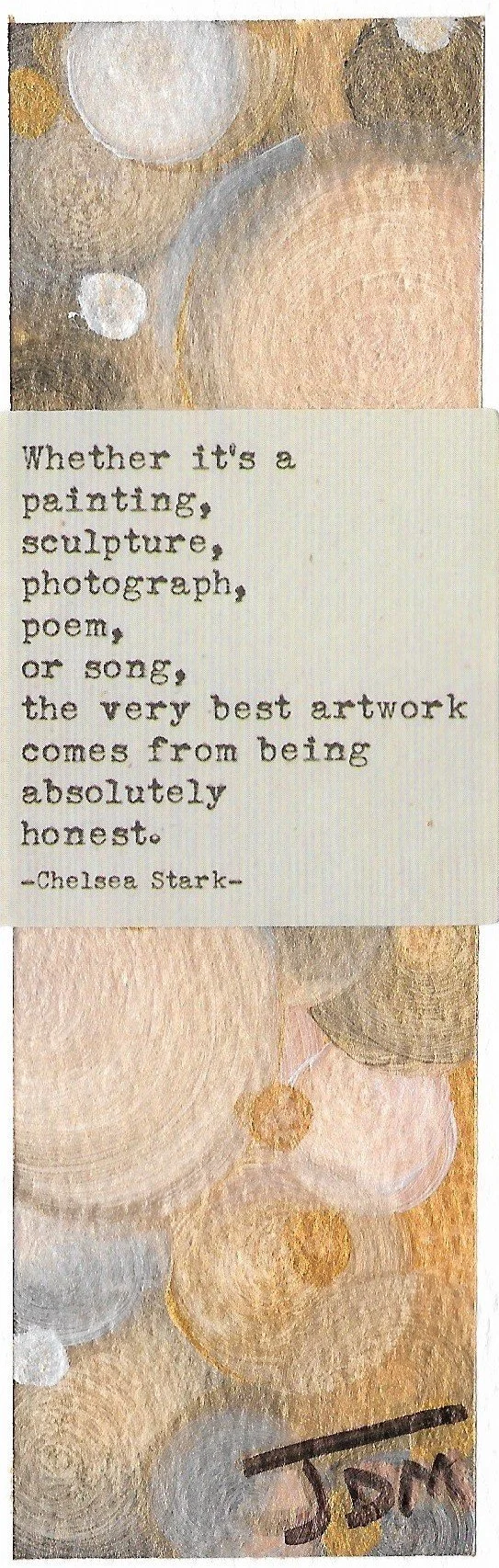 Inspirational Art - Bookmark (Quote BW 2)