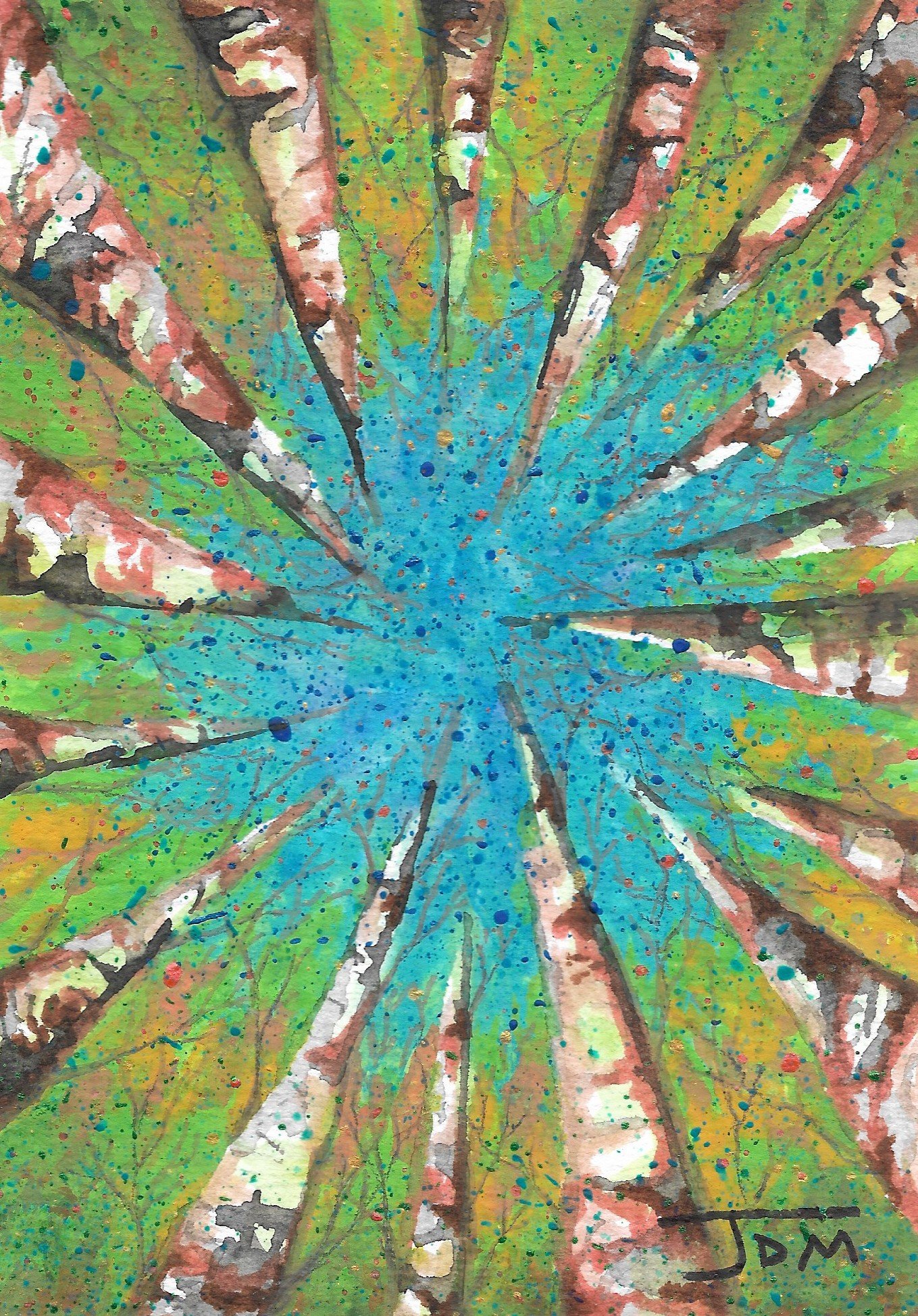 Forest Treetop 2 - Mixed Media