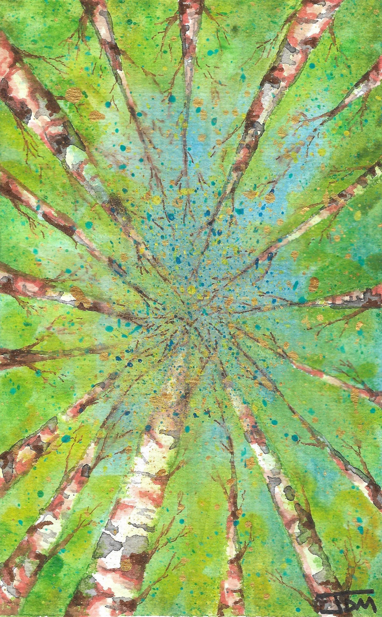 Forest Treetop - Mixed Media