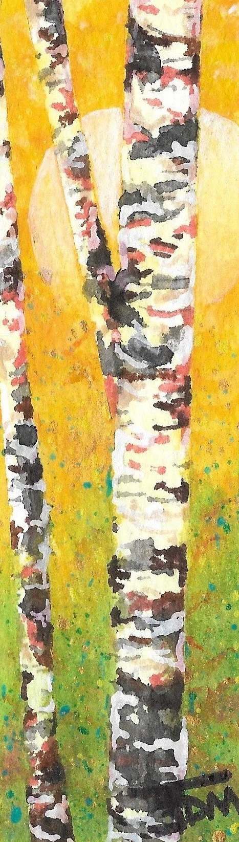 Birch Tree Art - Bookmark (Birch Fall 3)