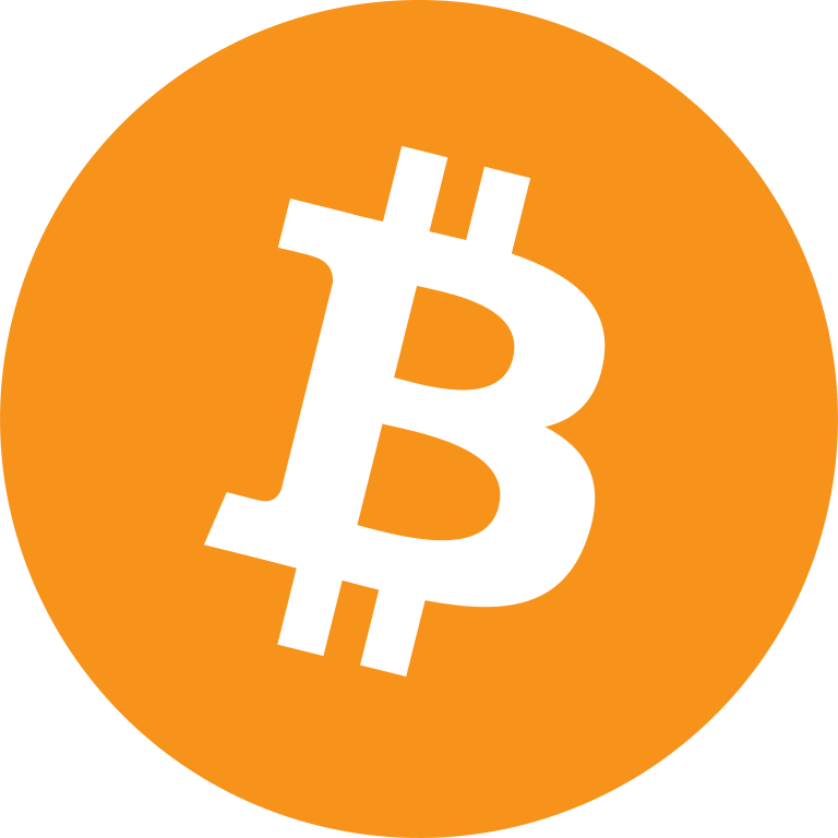 Bitcoin symbol representing creator rewards being converted to Bitcoin.