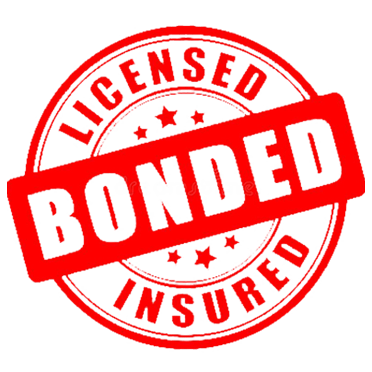 A circular stamp with the words "Insured" at the top, "Insured" at the bottom, and "Licensed" at the top. A red "Rejected" stamp overlays the center.