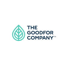 Logo of the Goodfor Company featuring a leaf design and the company name