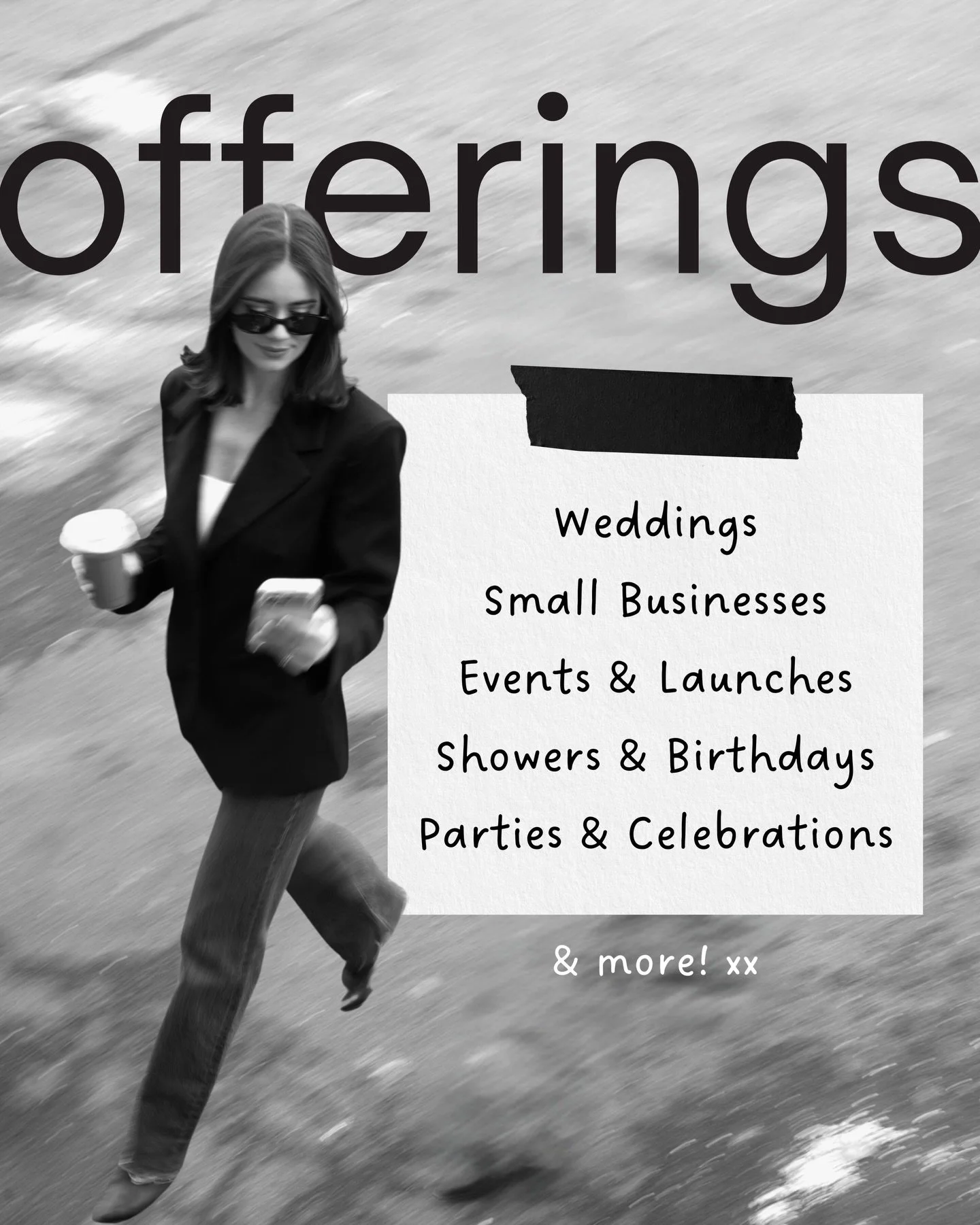 From brides to brands &mdash; and everything in between 🤍

Let&rsquo;s grow your small business or relive your most special moments through content that actually captures the vibe. 

Real moments. Real memories. Content you&rsquo;ll want to share.

