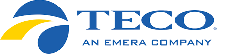 TECO logo with blue and yellow design and the text 'TECO, An Emera Company'