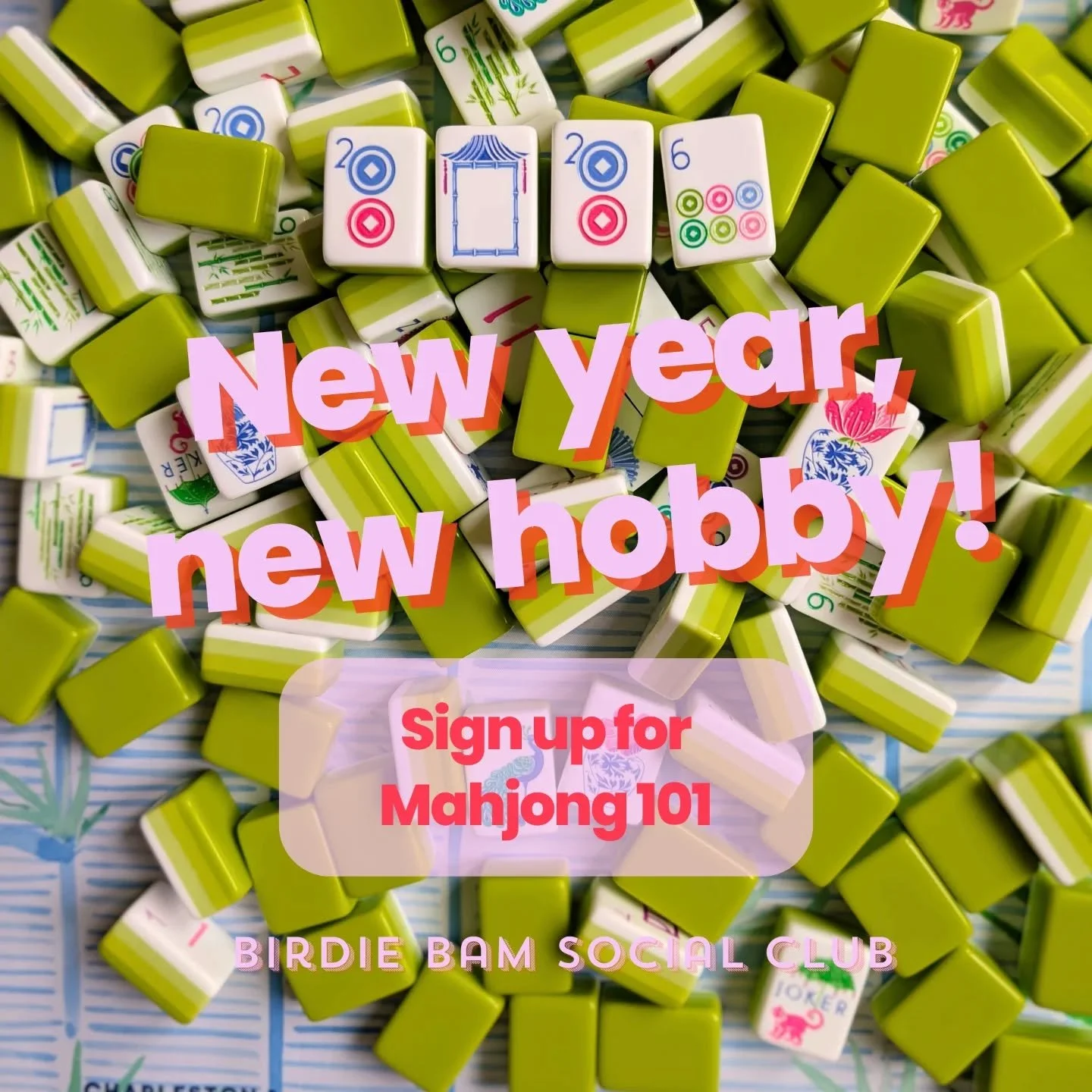 Make 2026 the year of new hobbies! 
✍️Sign up for Mahjong 101 at the link in our bio.