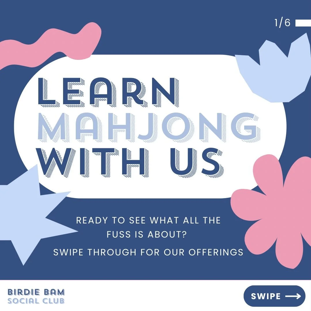 Ready to see what all the fuss is about? Come learn mahjong with us! 🀄️ 

➡️➡️ Swipe through to see our offerings.