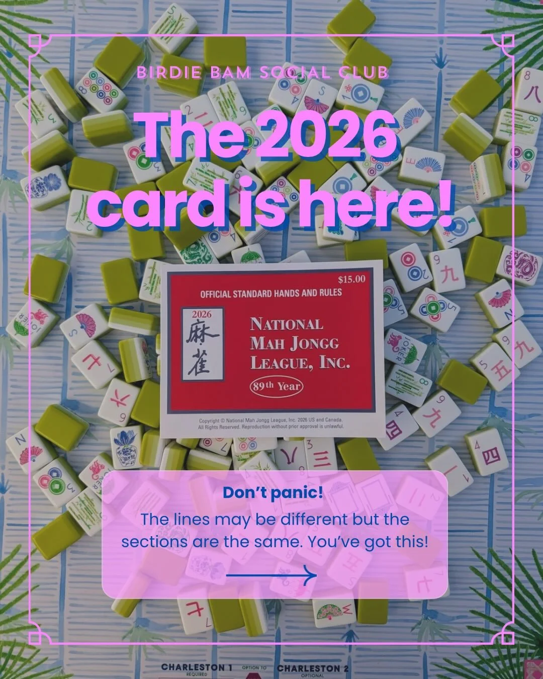 The 2026 card is officially here! 🀄✨
Don&rsquo;t let the new lines throw your game. We&rsquo;ve got you! Here&rsquo;s our take on the new card.