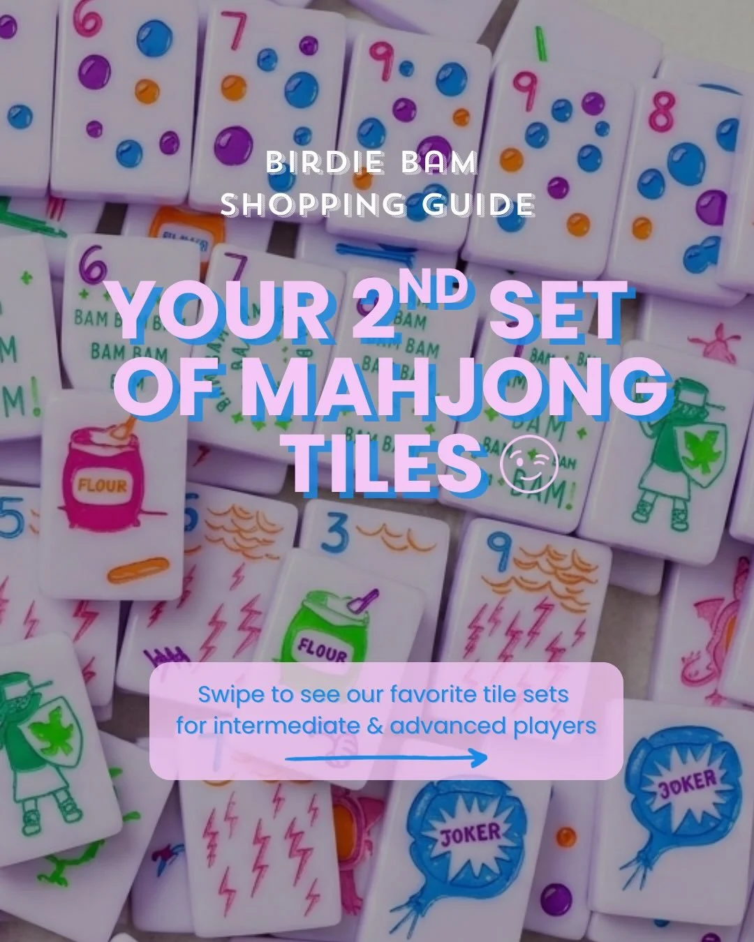 Because 1 set of mahjong tiles is NEVER enough&hellip; 😏

For your second set, all rules are off! Buy a set that reminds you of your favorite place, food, pop star, etc. Or, just something that makes you smile. 🀄️

Here are some of our favorite mah