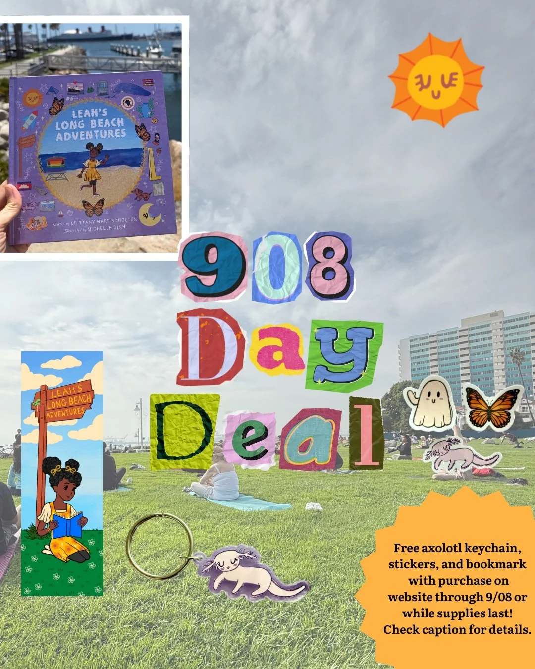 Celebrate 908 Day with Leah&rsquo;s Long Beach Adventures! 

In honor of 908 Day, when we celebrate everything Long Beach, I&rsquo;m putting together a special Long Beach bundle!

Purchase a copy of Leah&rsquo;s Long Beach Adventures on 
www.leahslon