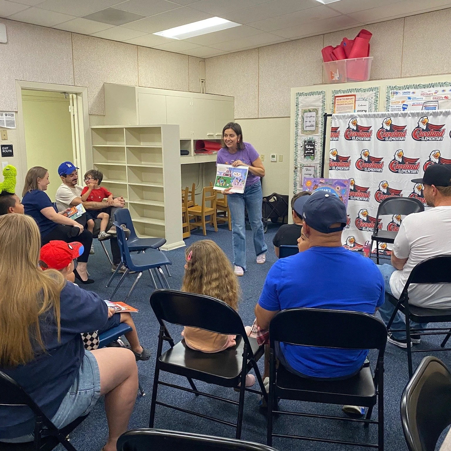 On Monday night, I had a great time reading my book and facilitating conversation with families about different cultures @clevelandlbusd 🌟 

Family were engaged and some of the little ones told me about their 18-year-old cat or stuffed animal they b