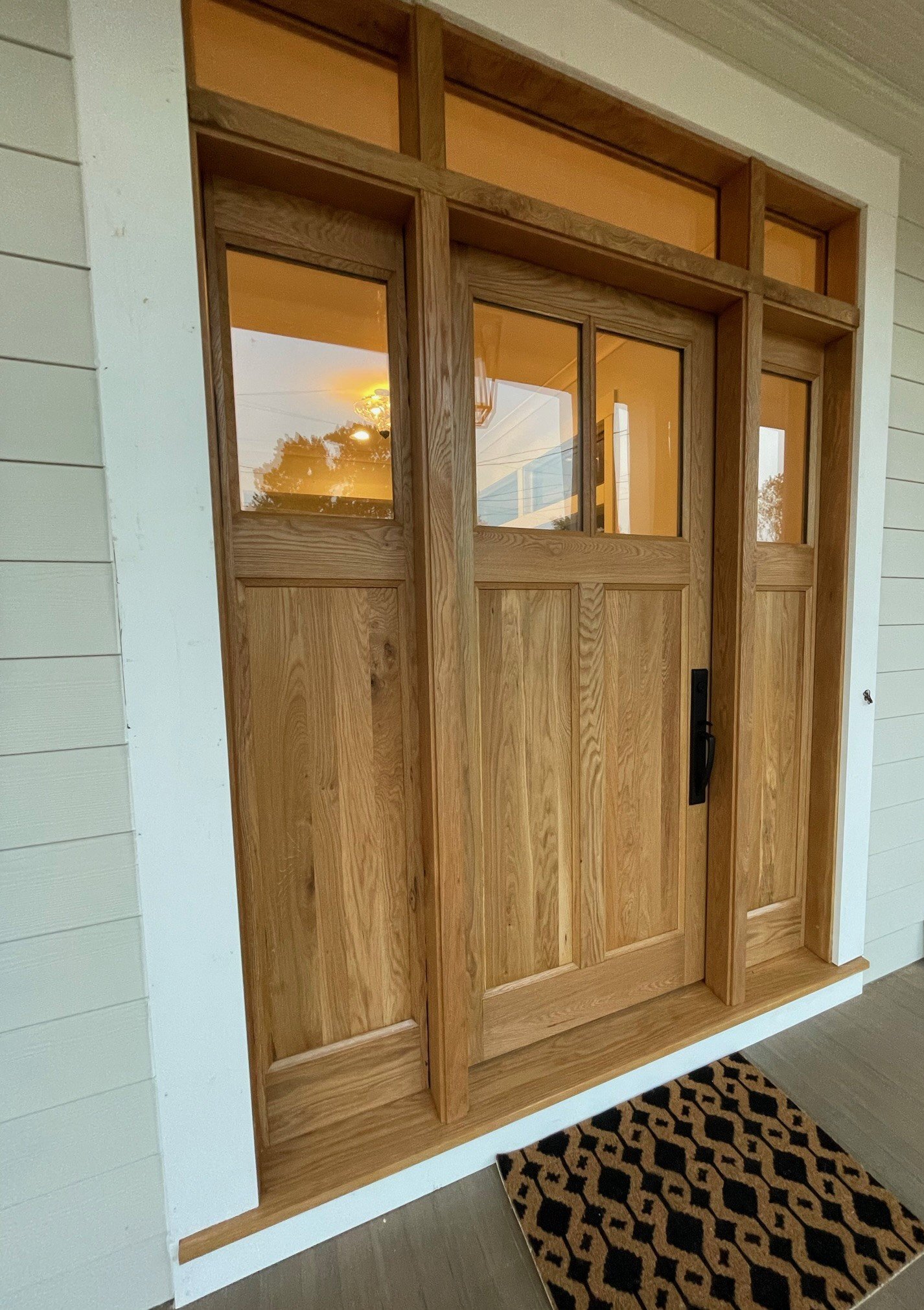 Custom wood front entry door