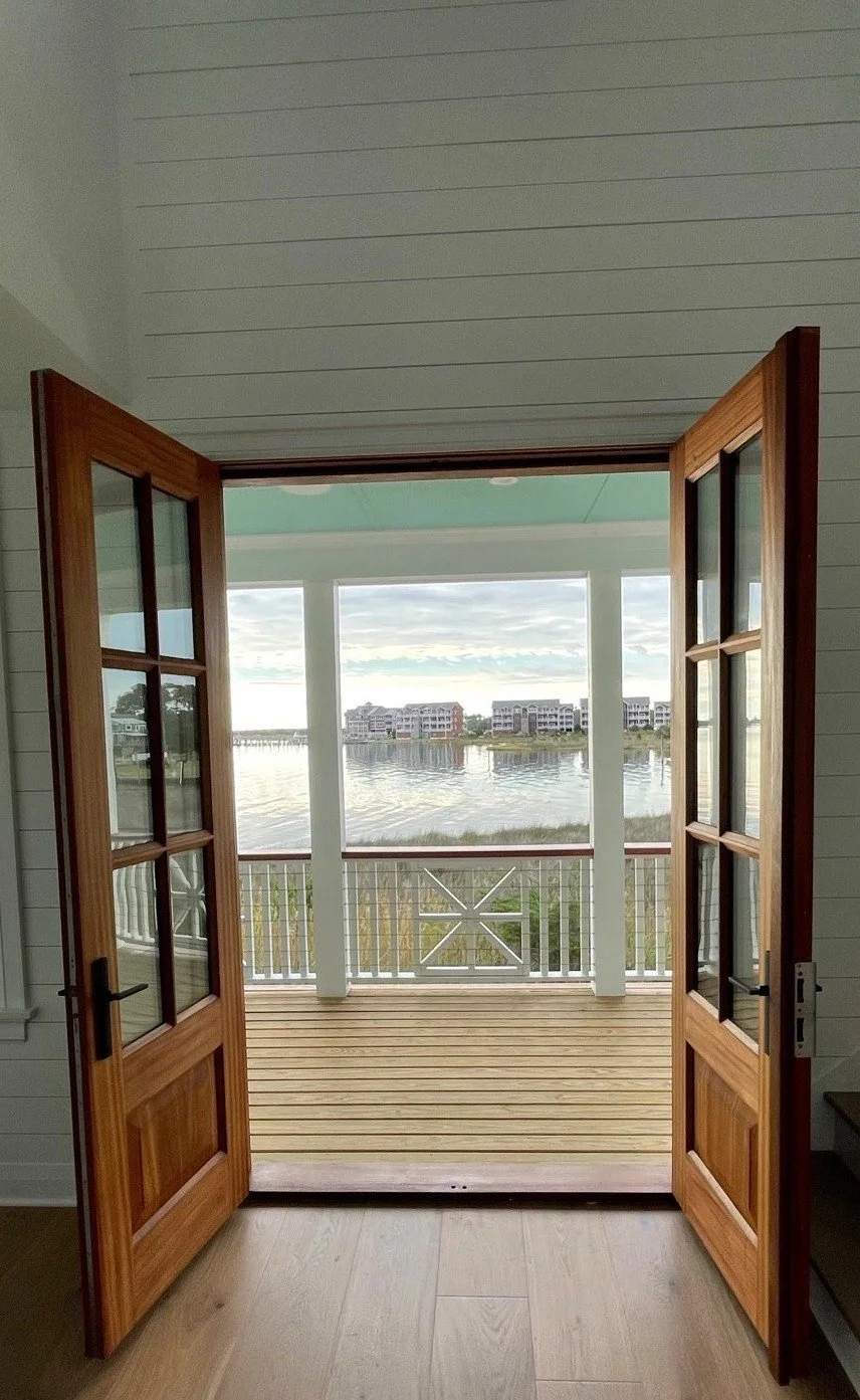 Custom wood entry door