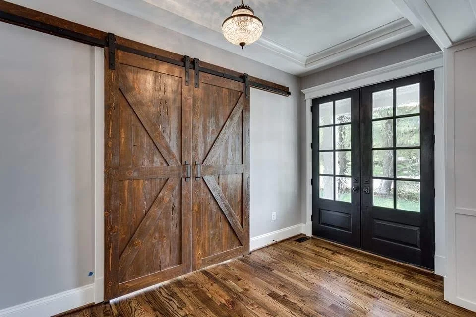 Custom wood barn door