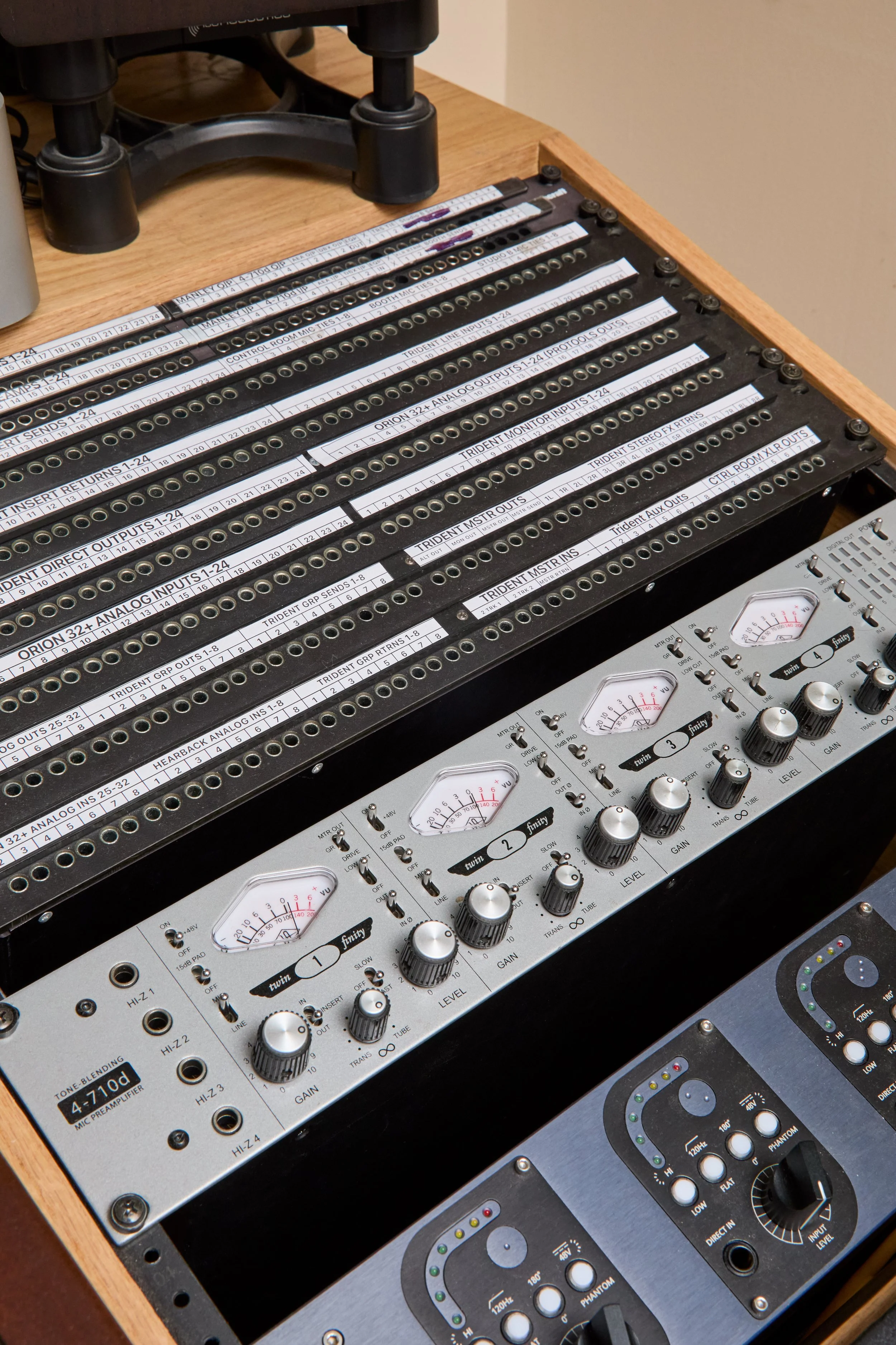 Hardware at Lorien Sound Recording Studios in New York City