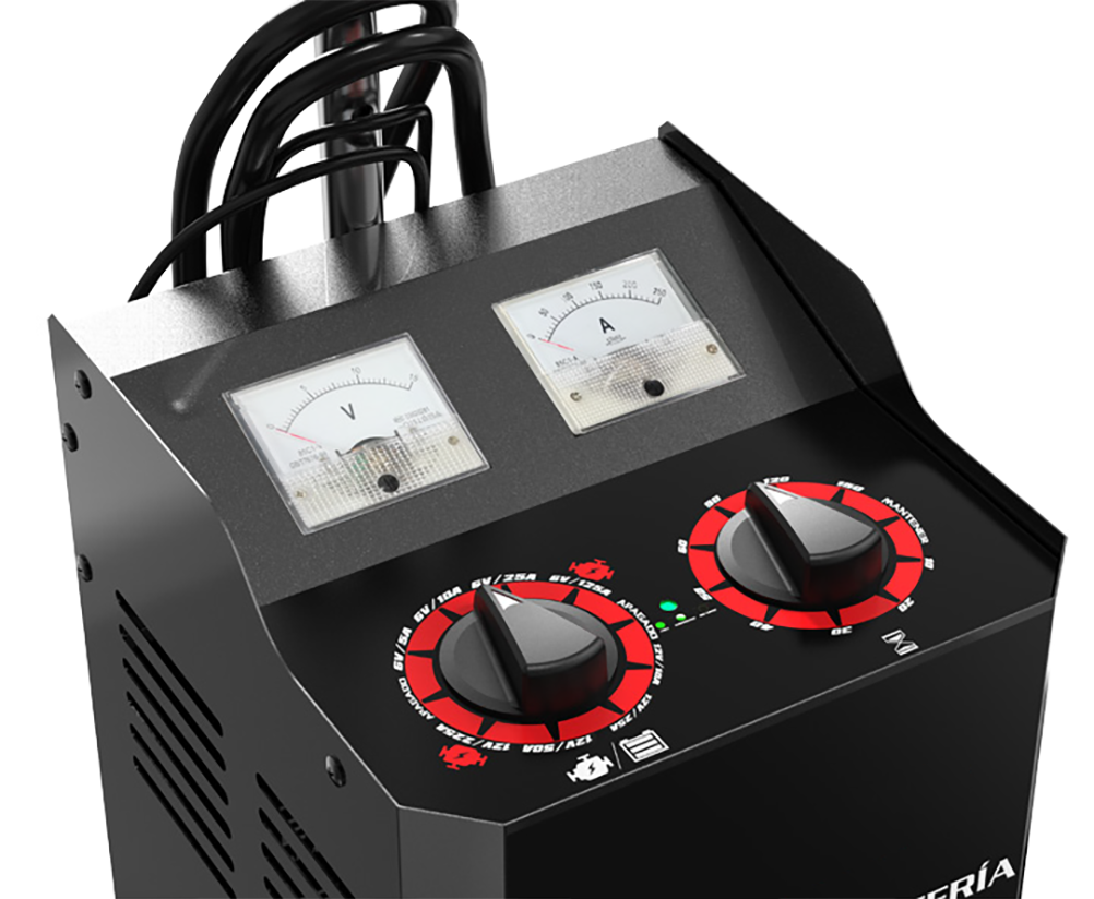 Cargador móvil manual de baterías 6/12V con arrancador de Motor (PCM3010)