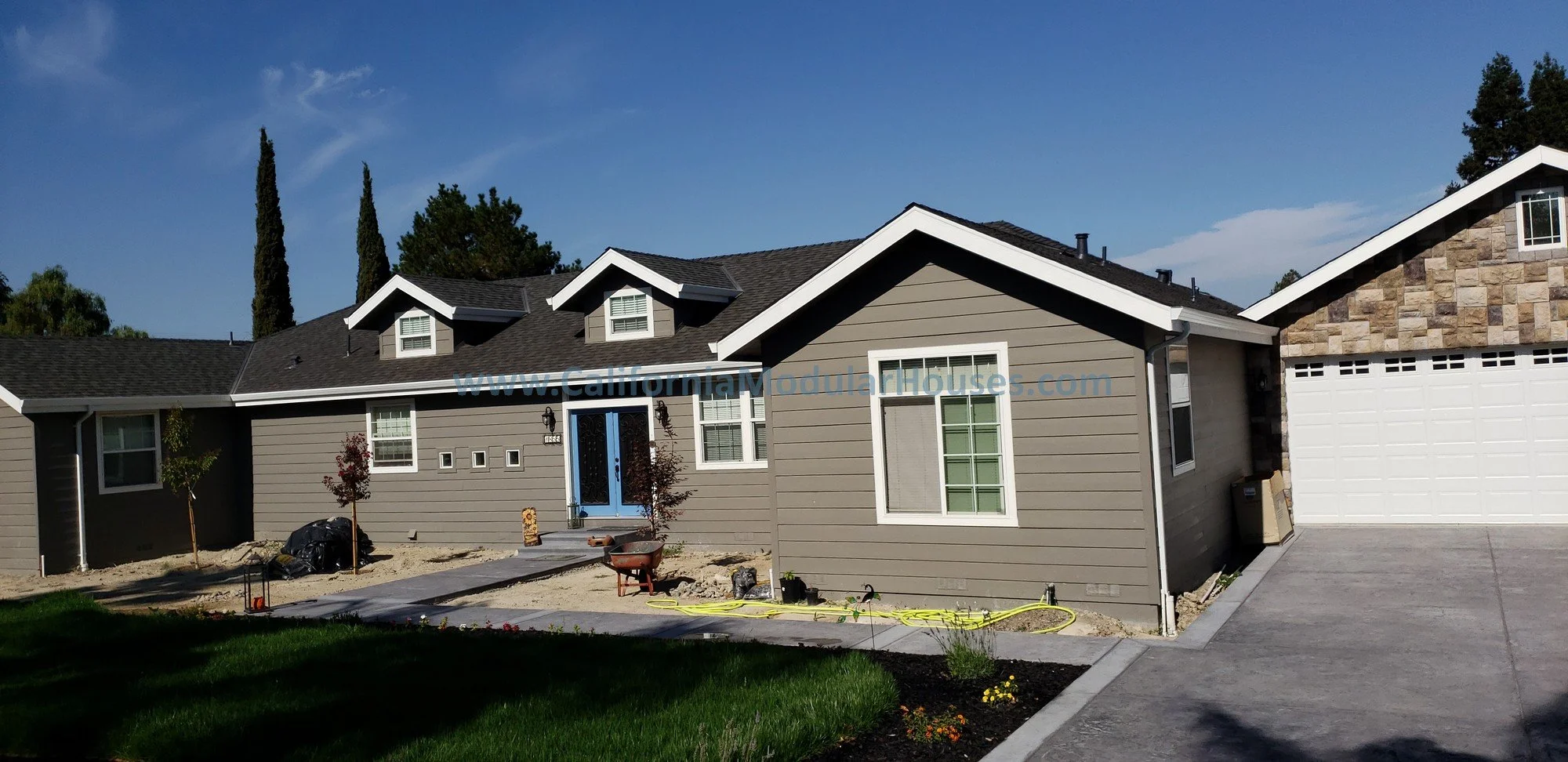 This is a different perspective of the home that shows this home that was built in the factory, showing it in all of it's glory after being completed.   Near Mount Diablo in Concord, CA.   