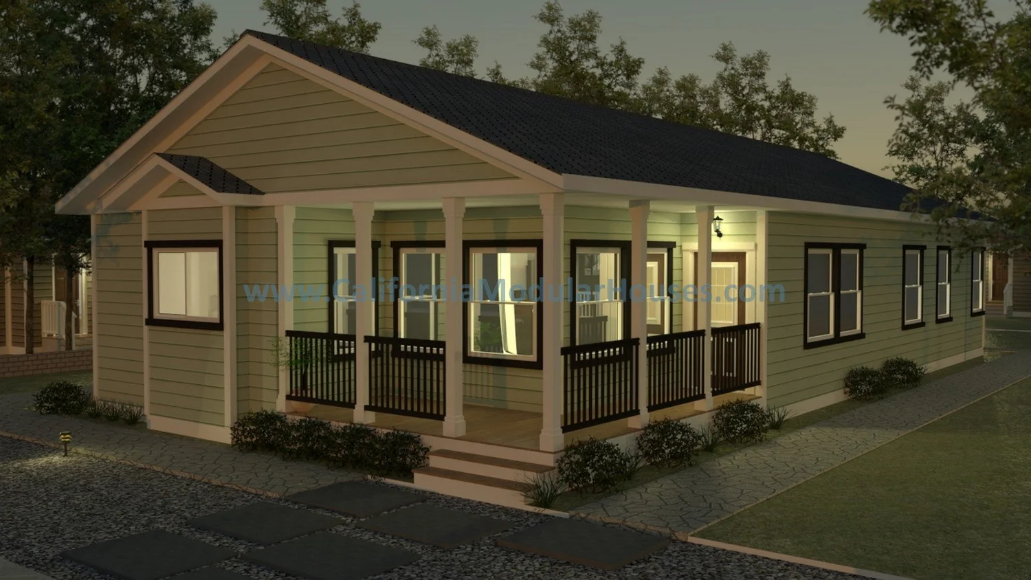 The Clayton – 1,665 sq ft Prefab Modular Home Floor Plan — California ...