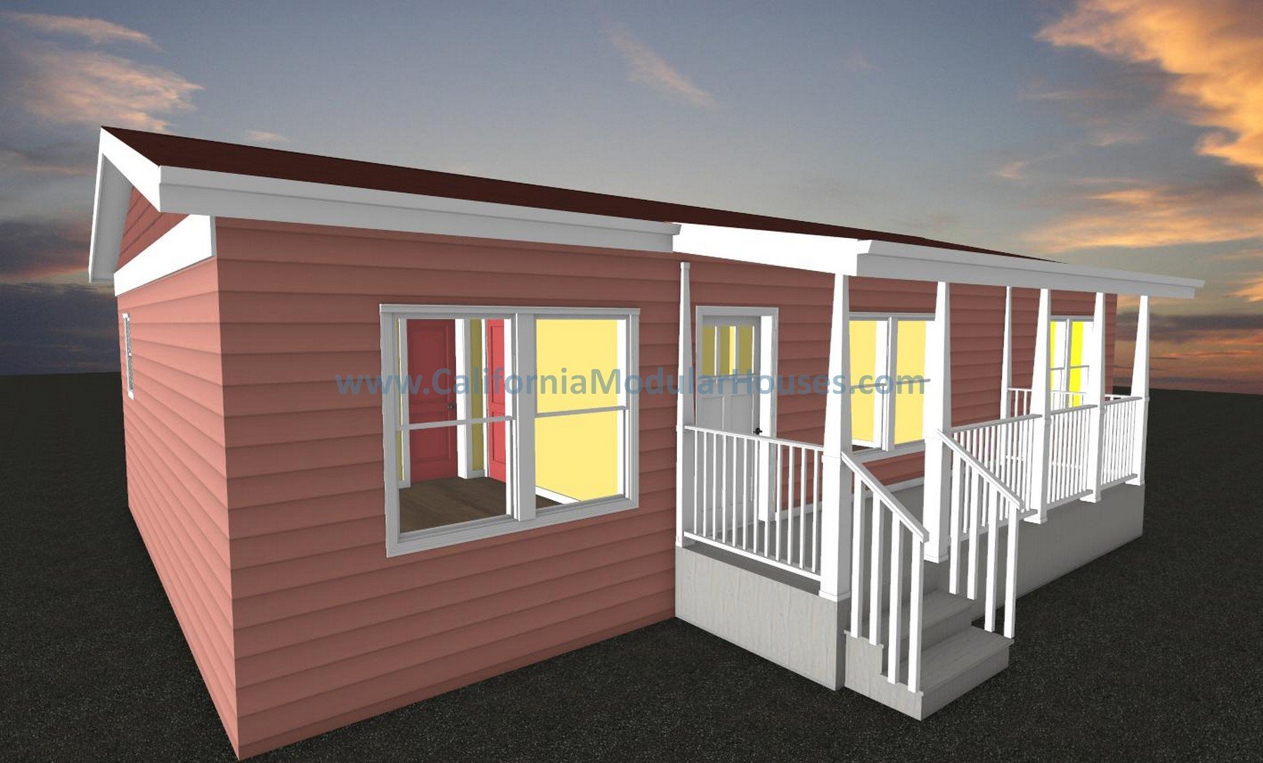 ADU Floor plans California, Prefab ADU California, Prefab Modular Accessory Dwelling Unit, Prefab Modular ADU CA.  The Sweet Acacia ADU Model of 1106 Square Feet