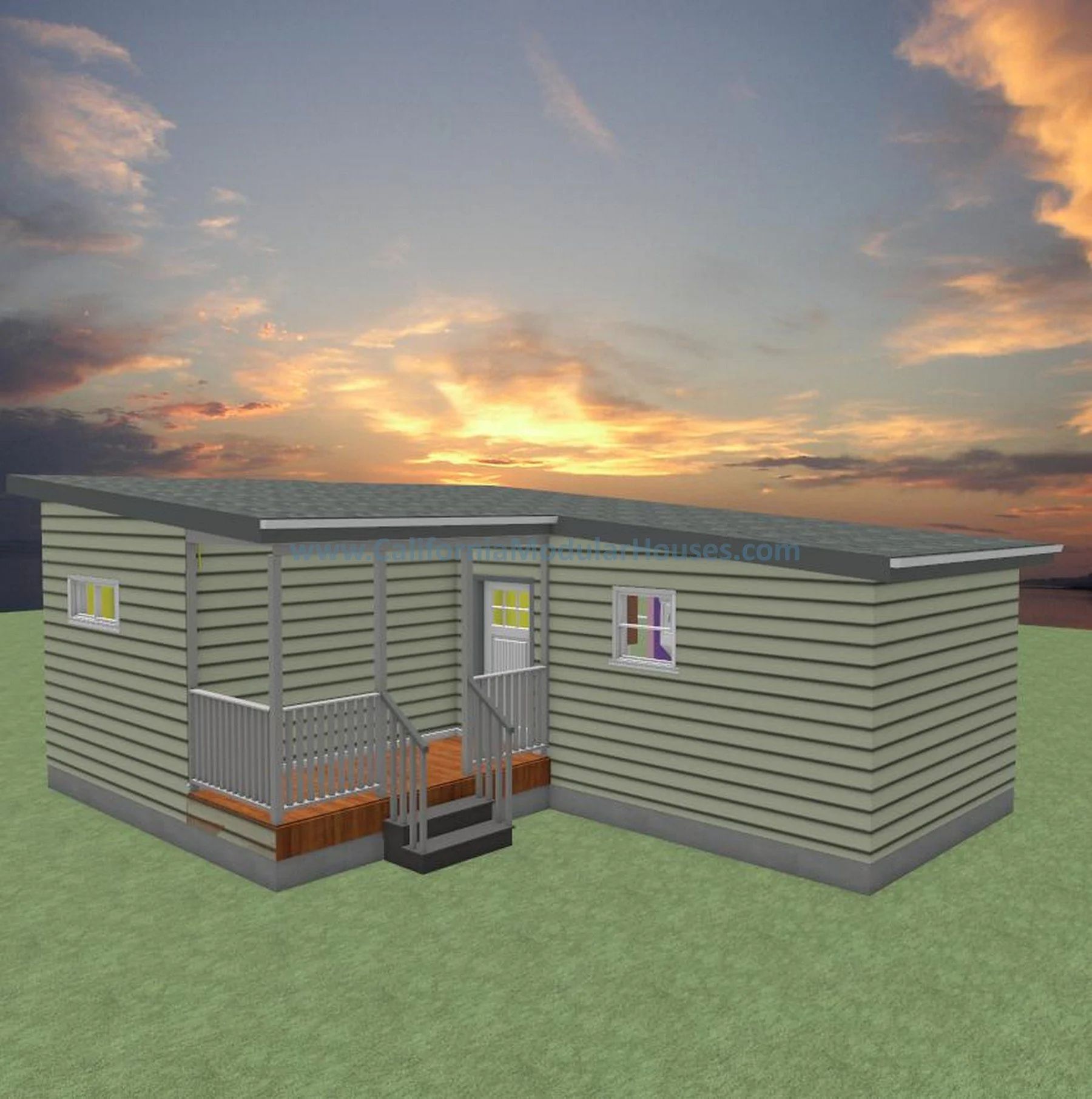 California Modular Houses completed house in Comptche, Mendocino County, CA.  Prefab Modular California, Modular Home CA, California Modular Homes, Prefab ADU California