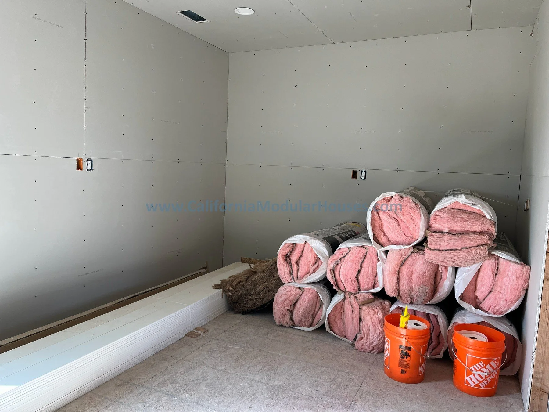 San Juan Bautista CA interior progress image California Modular  Prefab modulars.  Modular House CA.  