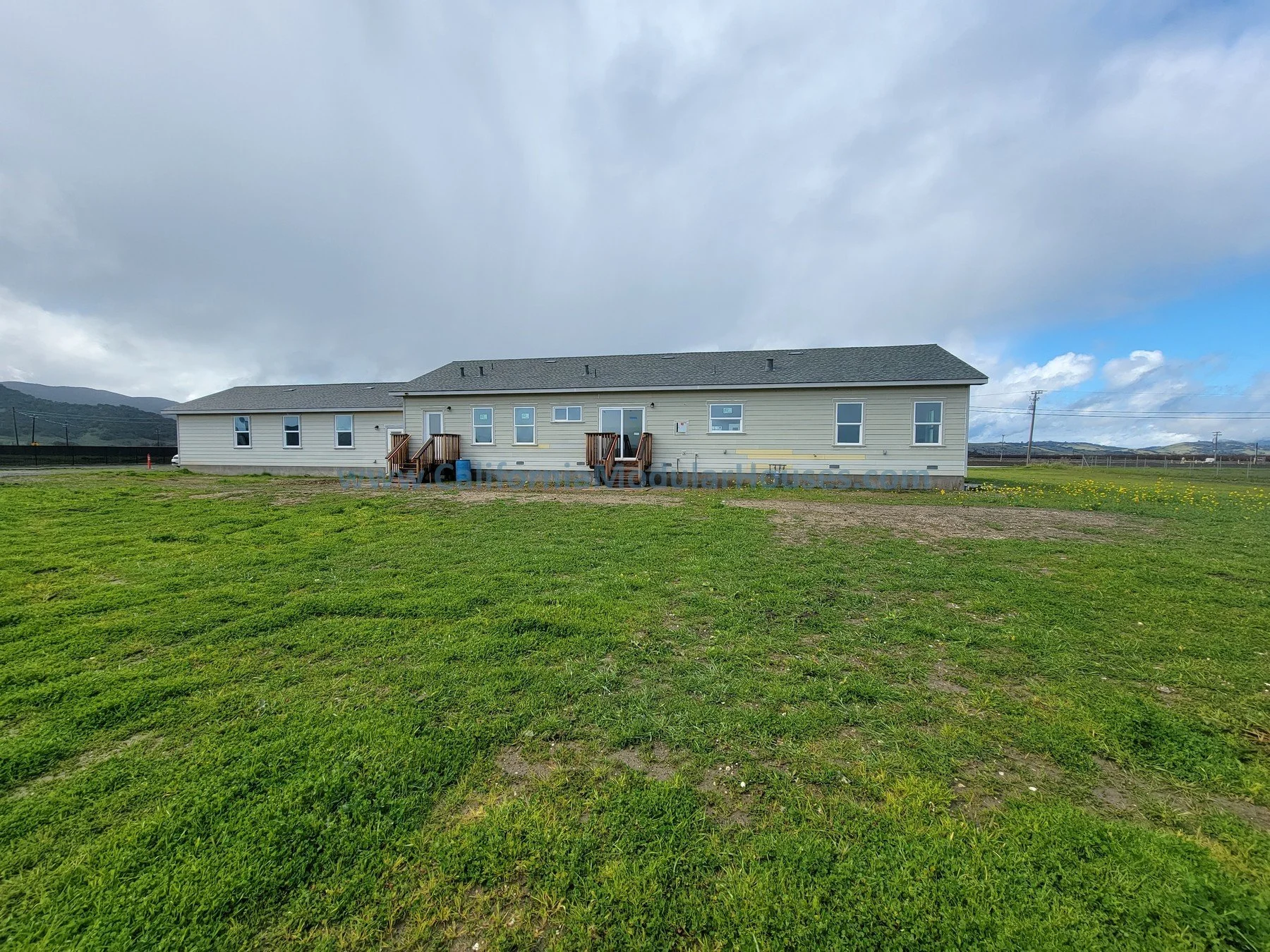 A large 3 bedroom 2 bathroom home of 2,688 SF.  This home was built on a large property, customized to the client's exacting needs.   Modular home.  California.  Prefab Modular.  San Juan Bautista, CA.  