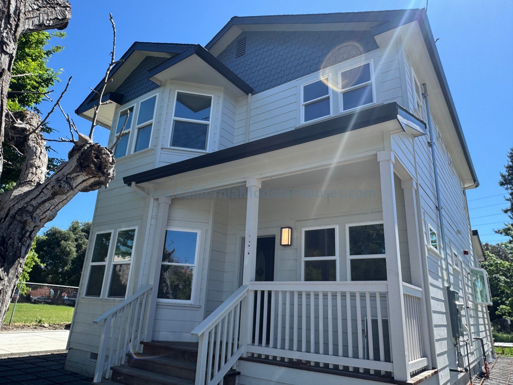 The Uvas Falls.  This is a two story home that was built in Santa Rosa, CA.  Prefab Modular Home.  Santa Rosa, California.  Modulars for CA